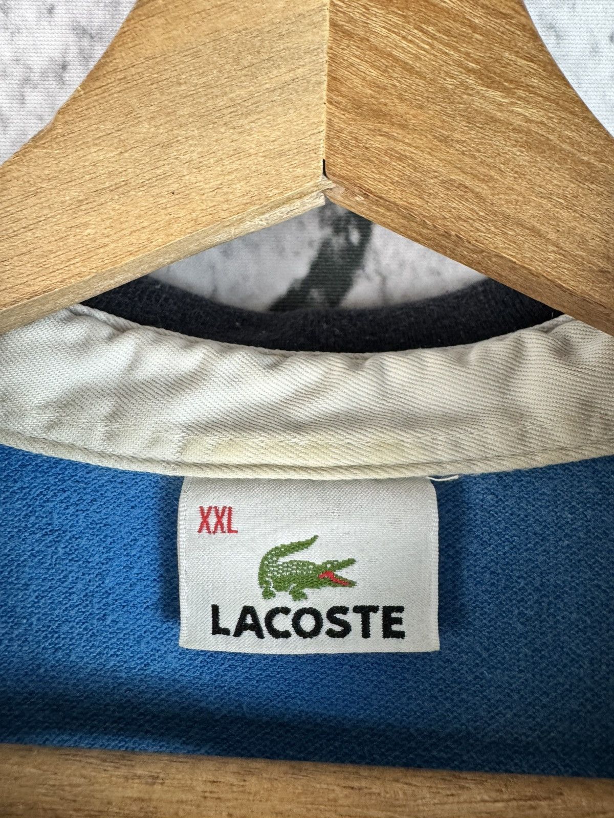 Lacoste Vintage Lacoste Long Sleeve Polo T Size US XXL / EU 58 / 5 - 3 Thumbnail
