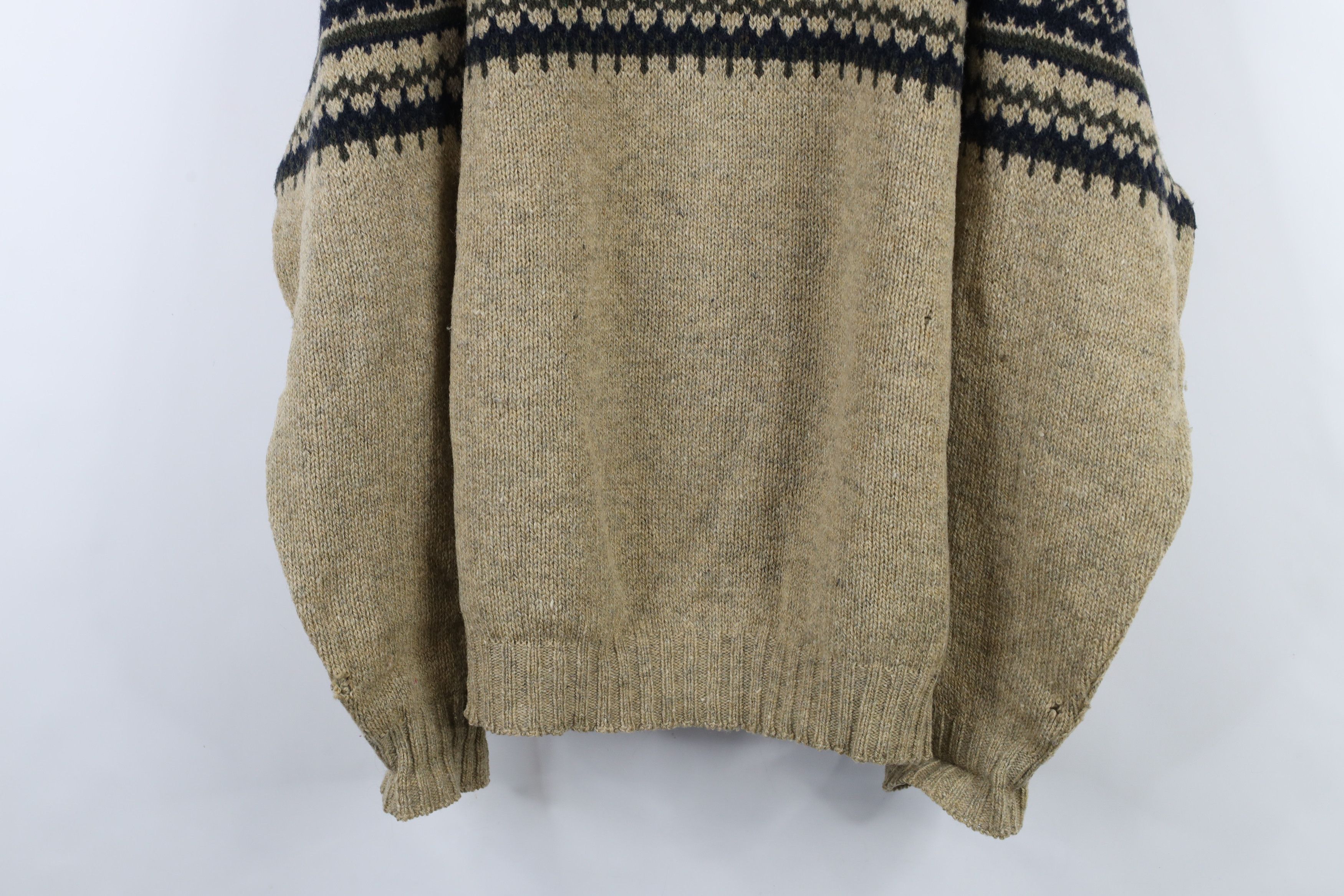 Eddie Bauer × Vintage Vintage 90s Eddie Bauer Wool Fair Isle Crewneck Sweater USA Size US XL / EU 56 / 4 - 3 Thumbnail