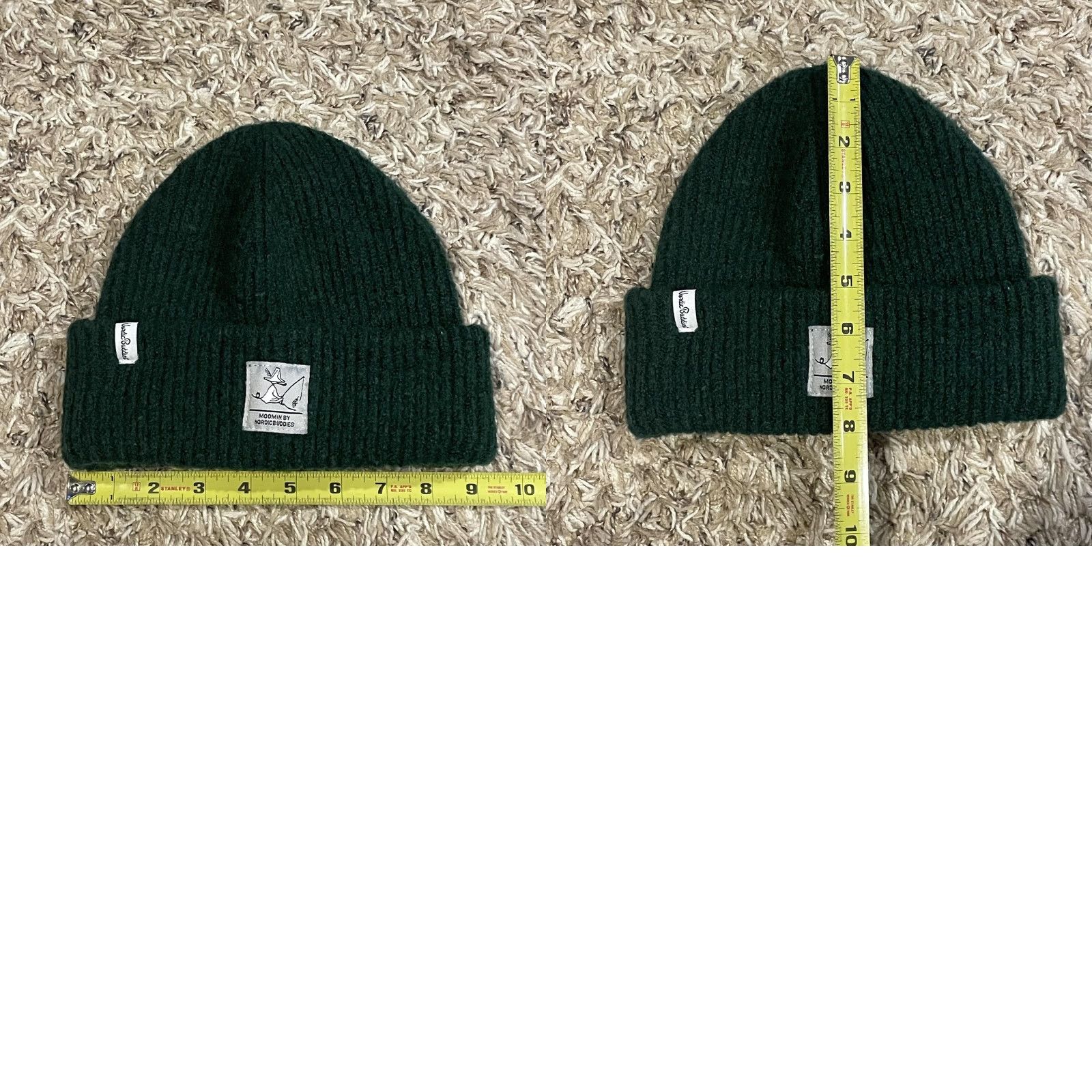 Vintage Moomin by NordicBuddies Beanie Winter Hat One Size Green Cartoon Snufkin Knit Men/Adult Casual Size ONE SIZE - 8 Thumbnail