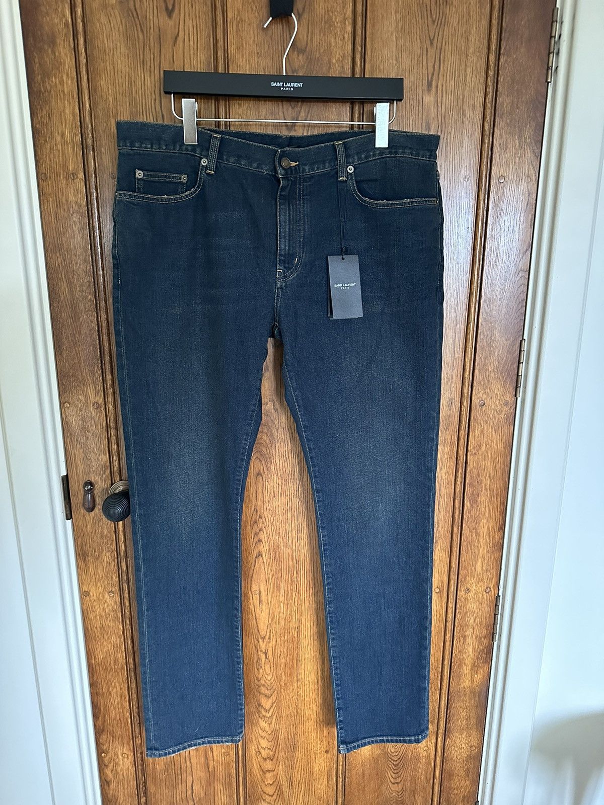 Saint Laurent Paris FW16 Saint Laurent Palladium dirty denim jeans Hedi d02 36 Size US 36 / EU 52 - 1 Thumbnail