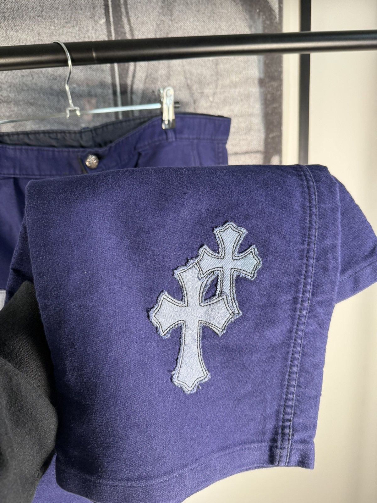 Chrome Hearts 🚭1/1 GRAIL🚭19 CROSS PATCH SERVICED 1950'S FRENCH CHORE PANTS Size US 38 / EU 54 - 10 Thumbnail