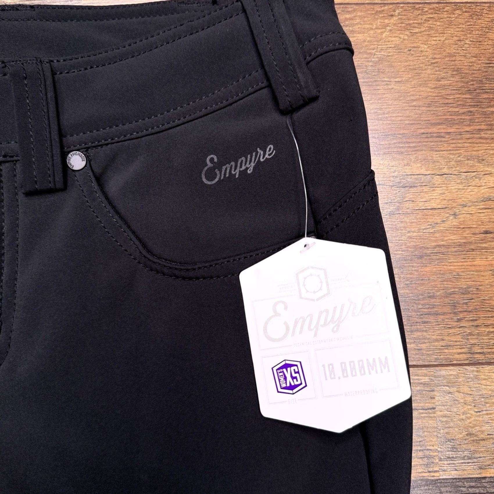 Empyre Empyre Skyline Pants Womens XS Black Softshell Stretch Zip Logo Outdoor Hiking Casual Travel Winter Spring Fall Regular Ready Size 26" / US 2 / IT 38 - 4 Thumbnail