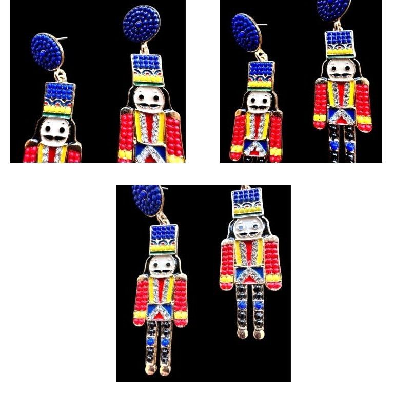 Handmade Nutcracker Earrings Toy Soldier New Christmas Ballet Jewelry Size ONE SIZE - 9 Thumbnail