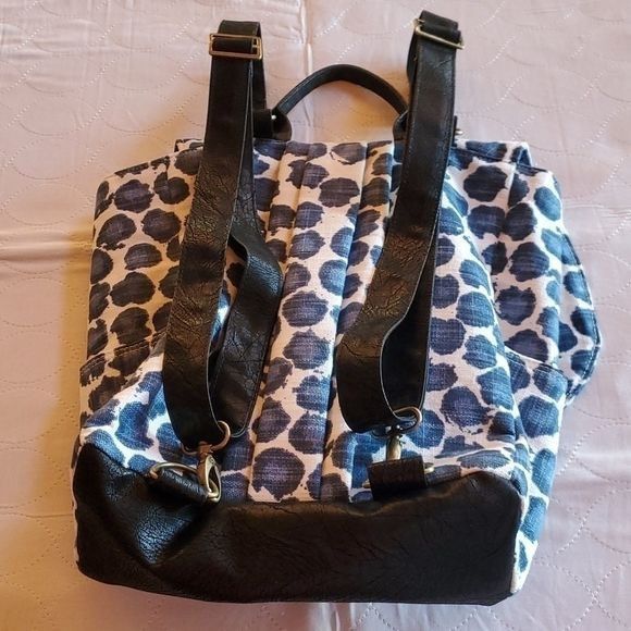 Vintage Rebekah Scott Designs Blue Leopard Petal Inside Lining Fabri Size ONE SIZE - 4 Thumbnail