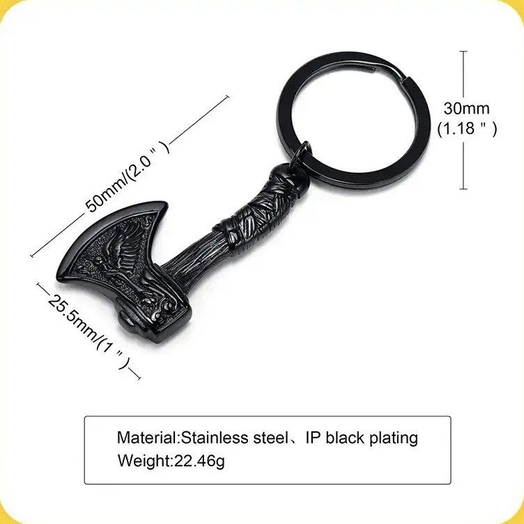 Vintage Viking Axe Key Chain Size ONE SIZE - 2 Thumbnail