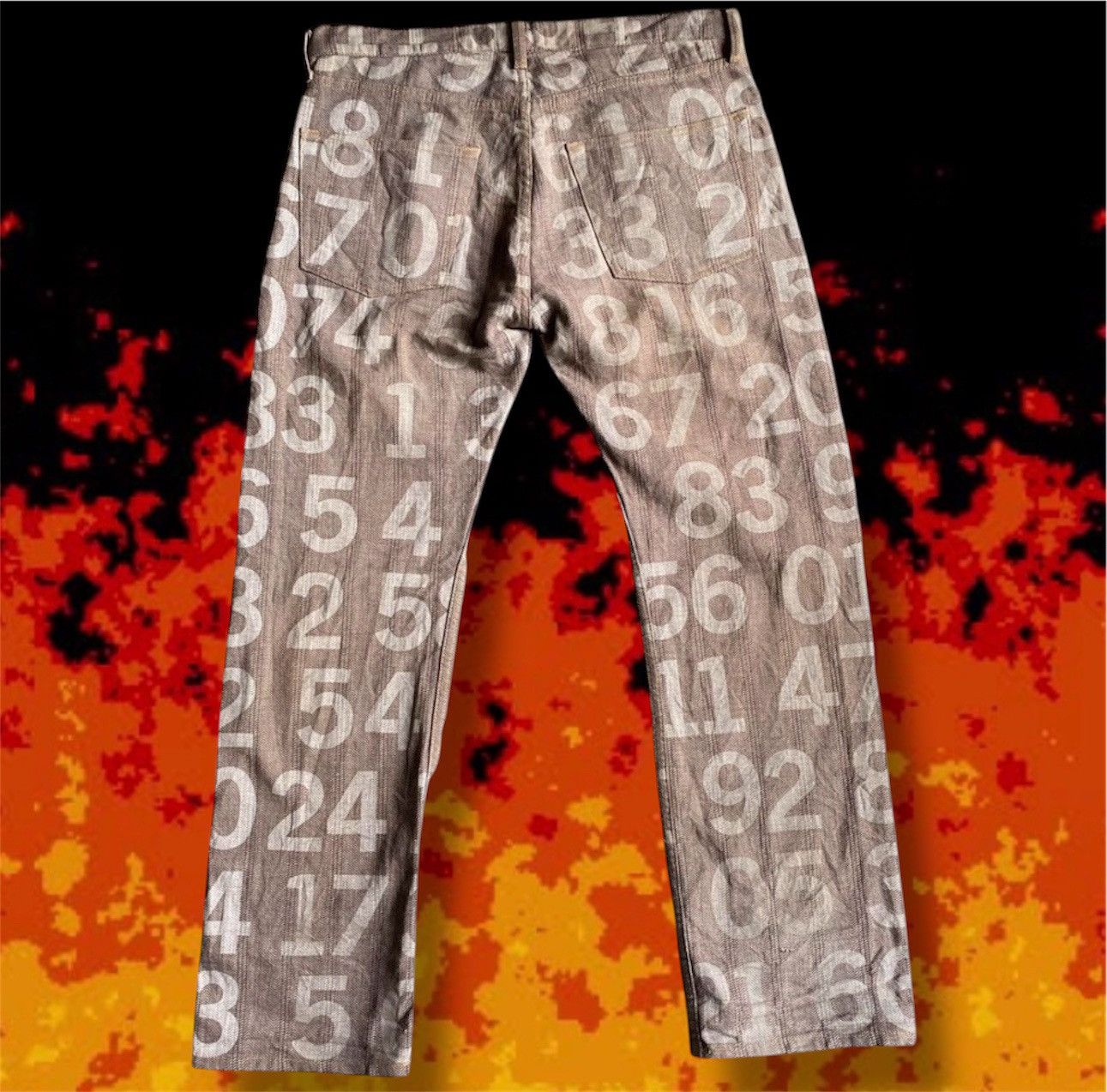 Comme des Garcons SS03 Number Jacquard Denim Size US 32 / EU 48 - 3 Thumbnail