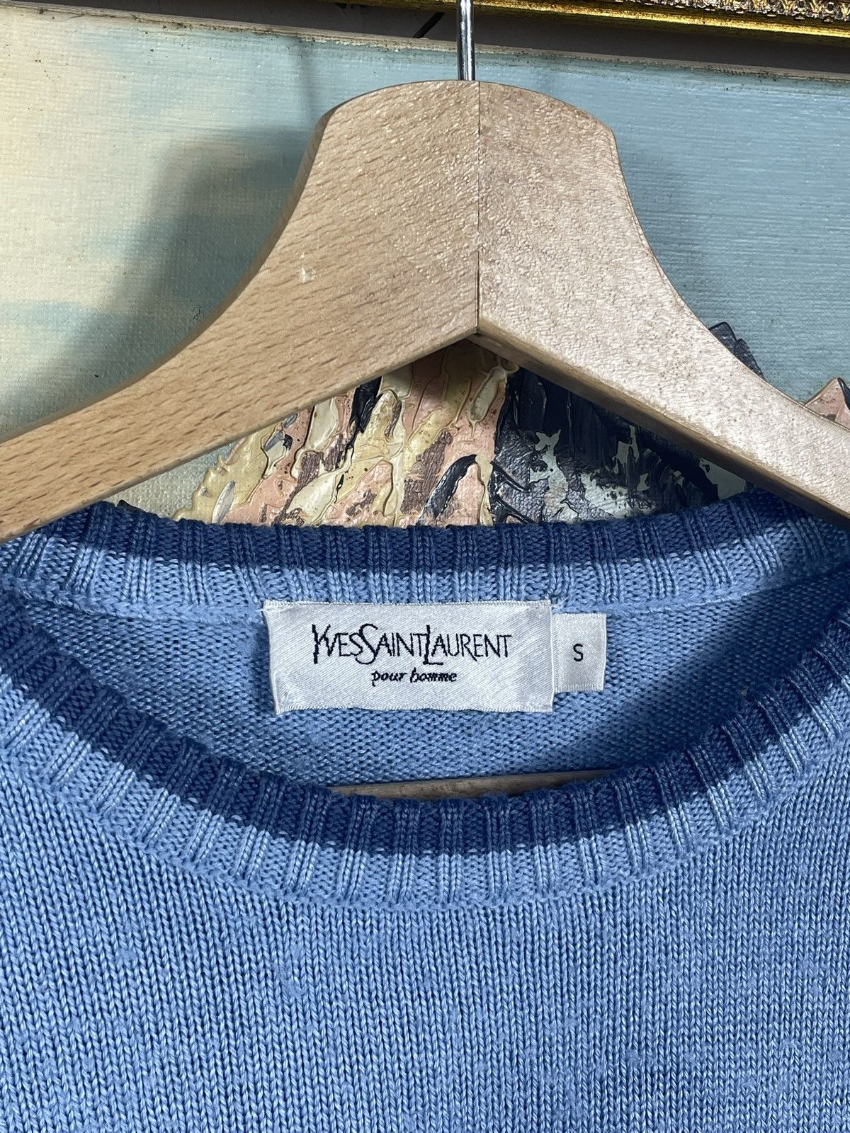 Vintage × Yves Saint Laurent YSL 00s Retro Jumper Pull Knitwear Luxury High End Designer Size S / US 4 / IT 40 - 6 Thumbnail