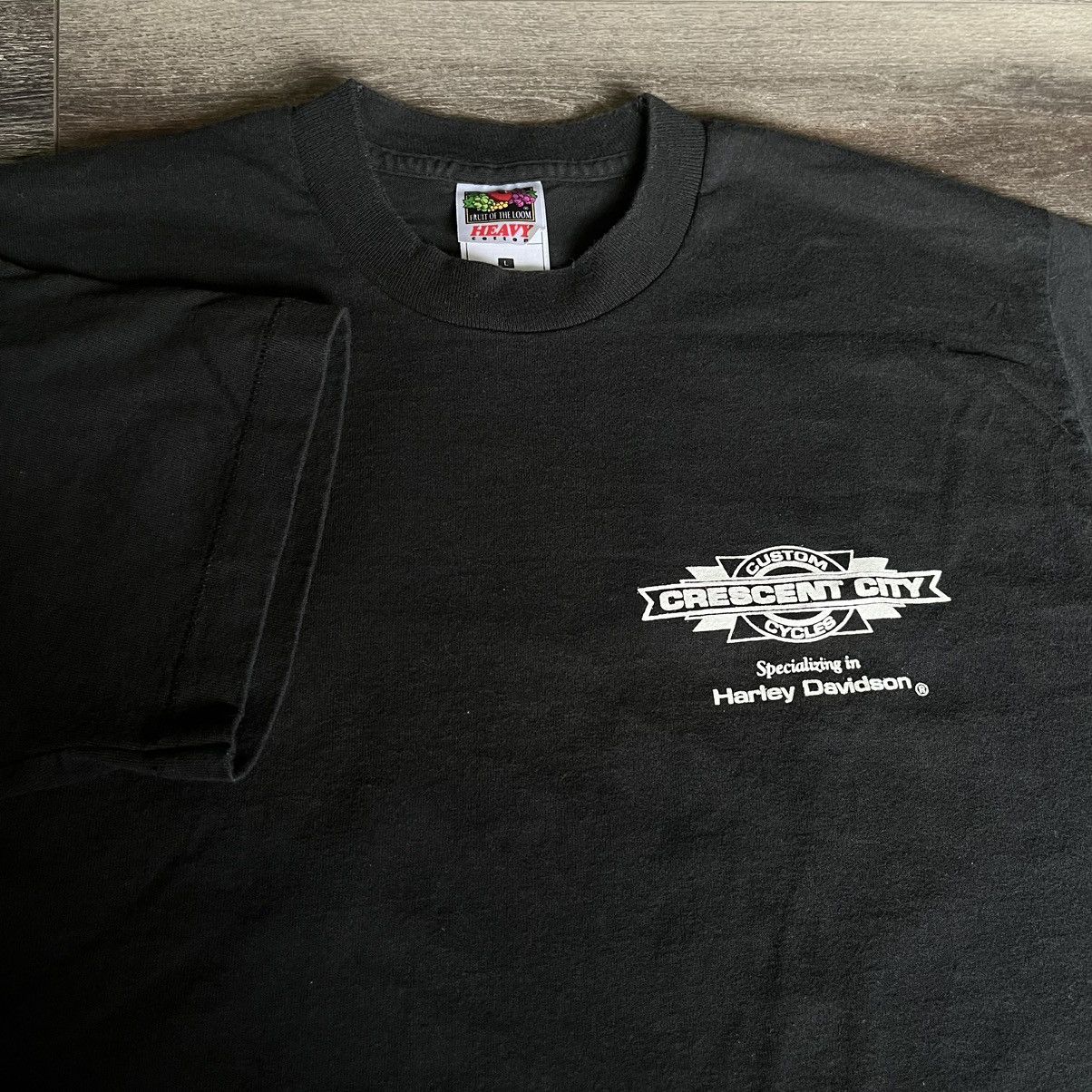 Harley Davidson × Vintage Vintage 1990s Harley Davidson Custom Cycles Graphic T Shirt Size US L / EU 52-54 / 3 - 5 Thumbnail