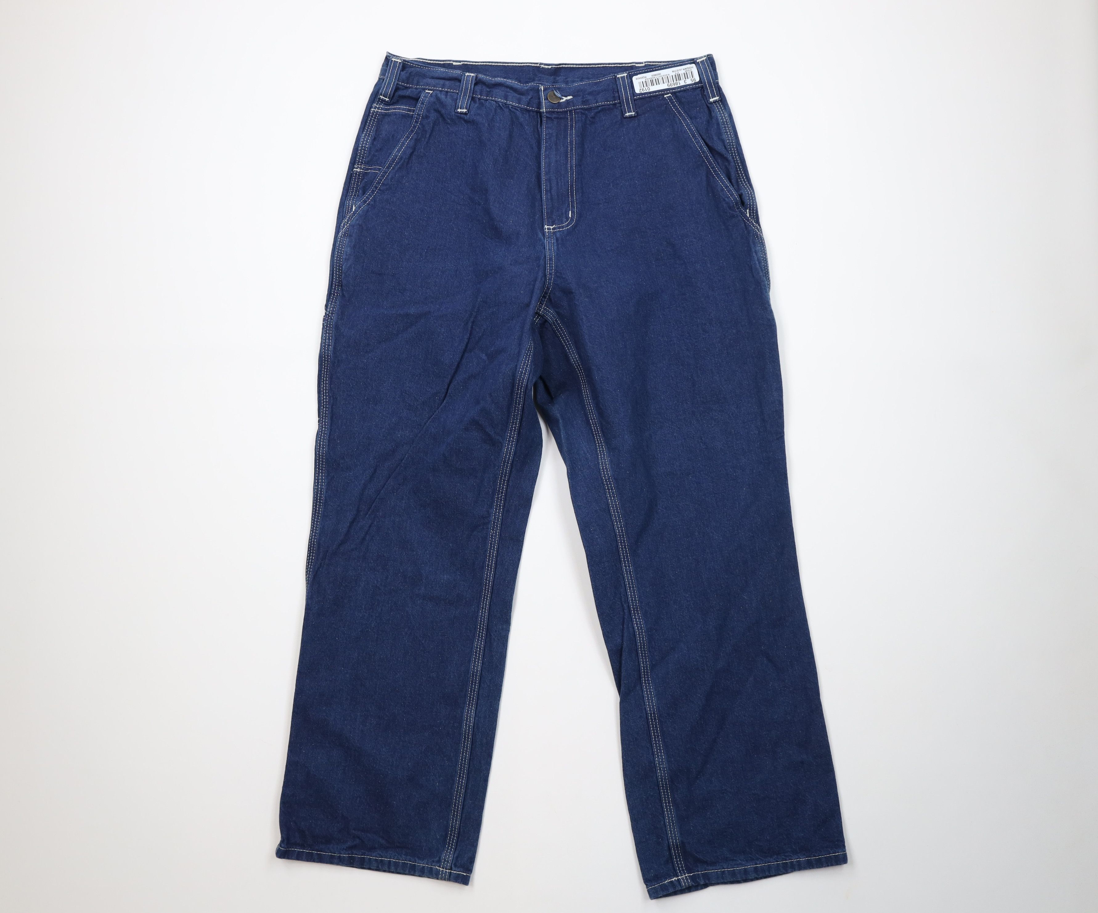 Carhartt Vintage Y2K Carhartt Workwear Wide Leg Dungaree Denim Jeans Size US 34 / EU 50 - 1 Thumbnail
