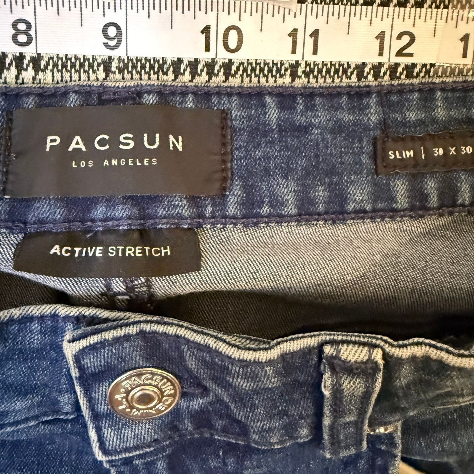 Pacsun Pacsun Men's Jeans Blue Wash Denim Slim Fit Stretch 30x30 Size US 30 / EU 46 - 4 Thumbnail