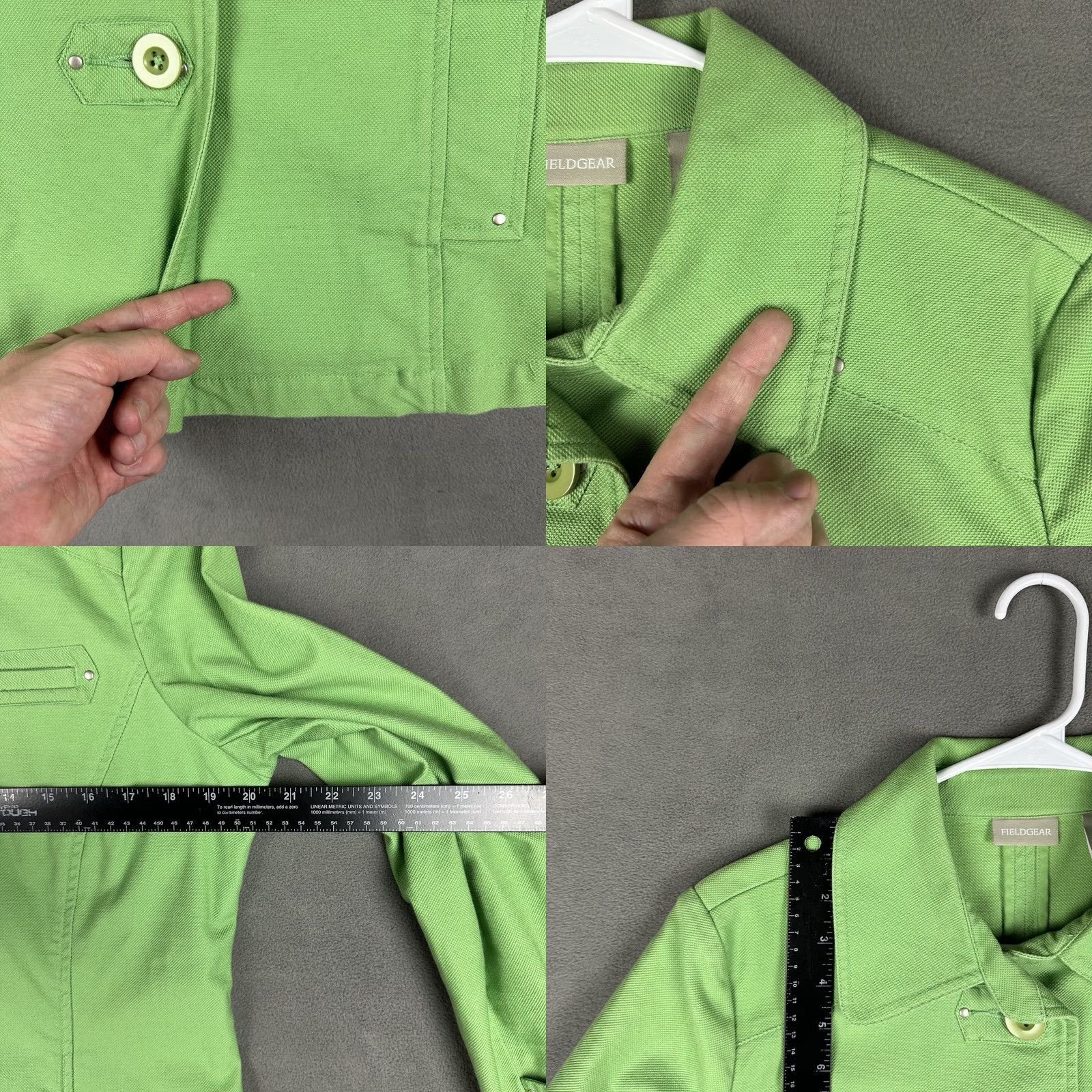Apple VINTAGE Field Gear Chore Jacket Womens Small Apple Green Twill Button Front Outdoor GUC Size S / US 4 / IT 40 - 9 Thumbnail