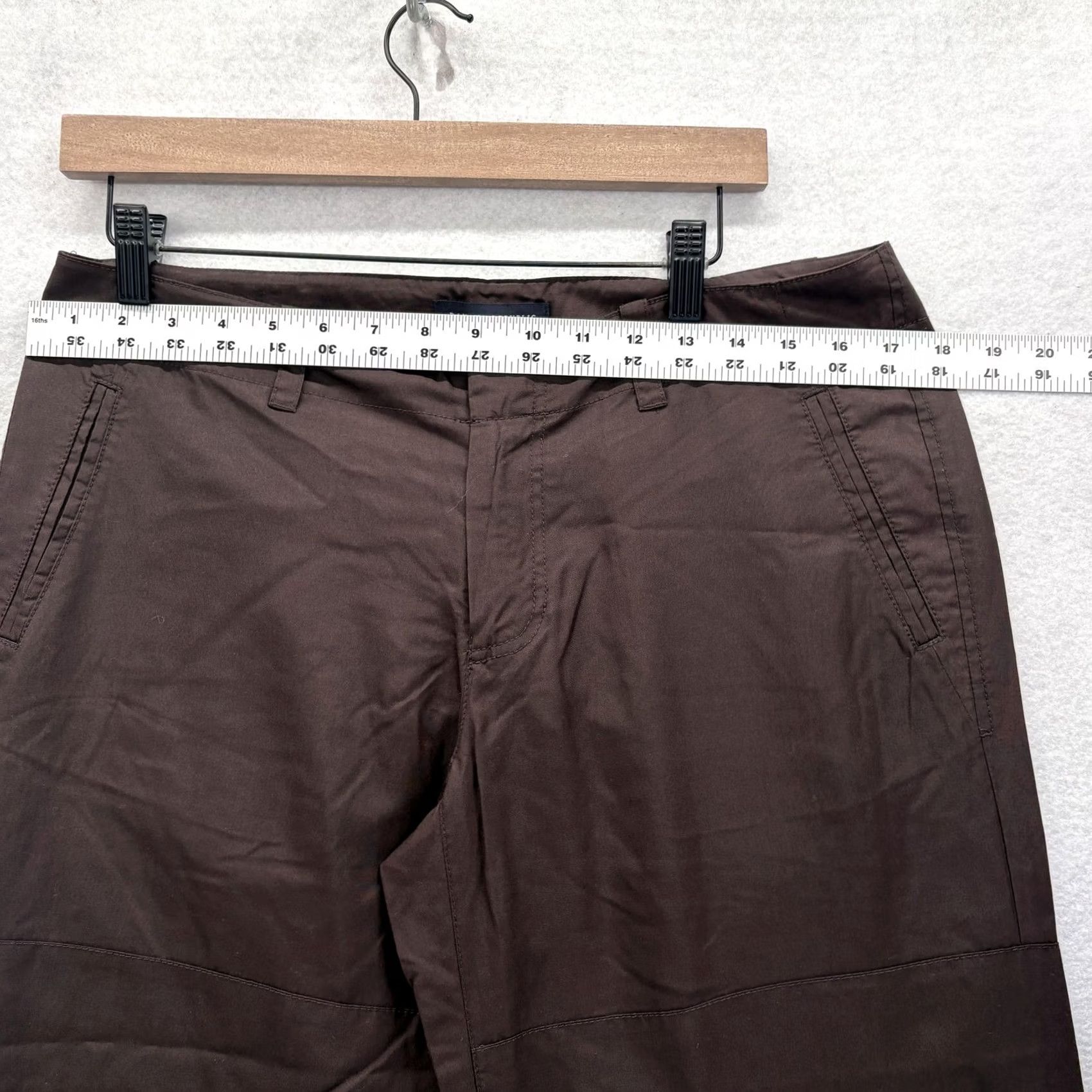 Banana Republic Banana Republic Silk Cropped Pants Womens 8 Brown Twill Wide Leg Casual Career Silk Pants Women 8 Brown Cropped Pockets Zip Flat Front Size 30" / US 8 / IT 44 - 7 Thumbnail
