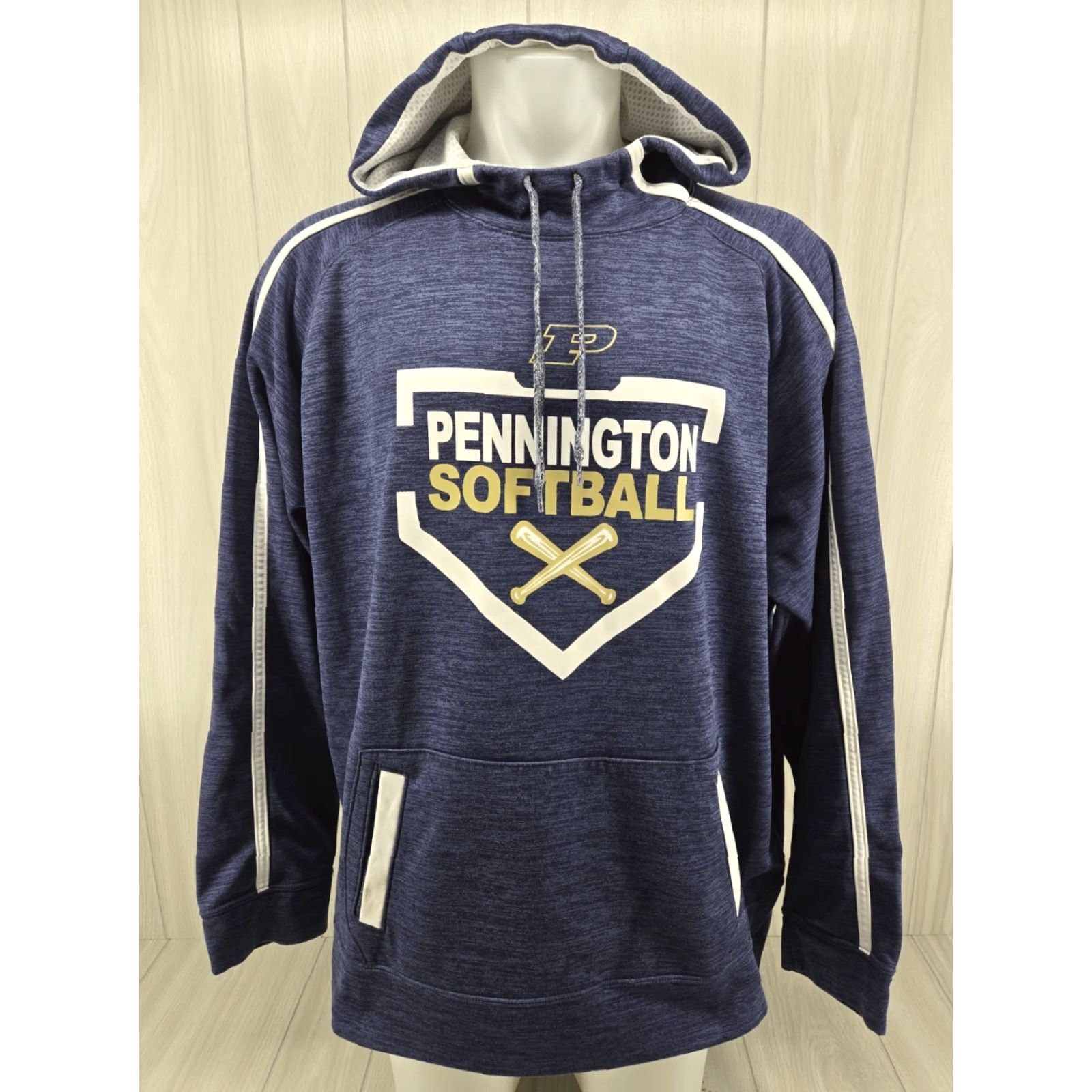 Augusta Sportswear VINTAGE JB Pennington High School Softball Mens Hoodie 2XL Blue Pullover Shirt Mens Size US XXL / EU 58 / 5 - 2 Thumbnail
