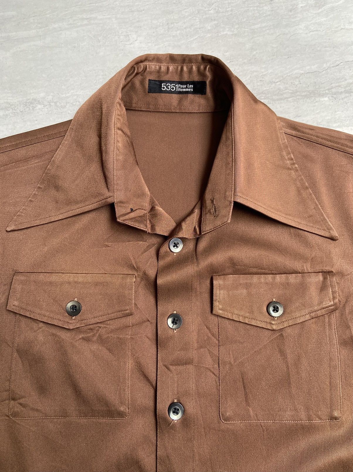 5351 POUR LES HOMMES 5351 Pour Les Hommes Brown Shirt Size US S / EU 44-46 / 1 - 9 Thumbnail
