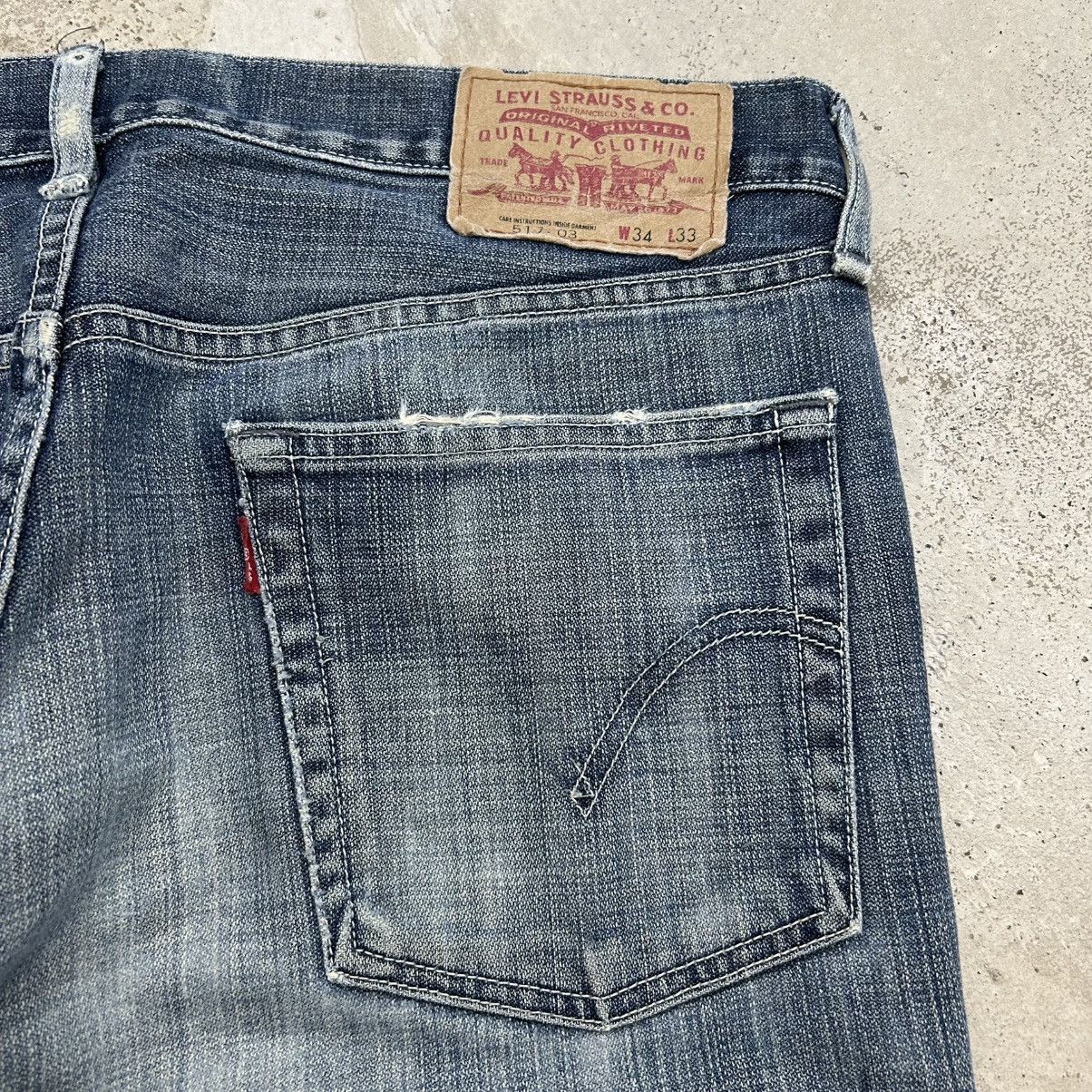 Levi's Vintage Levis 517 Flare Grey Faded Jeans Size US 32 / EU 48 - 7 Thumbnail