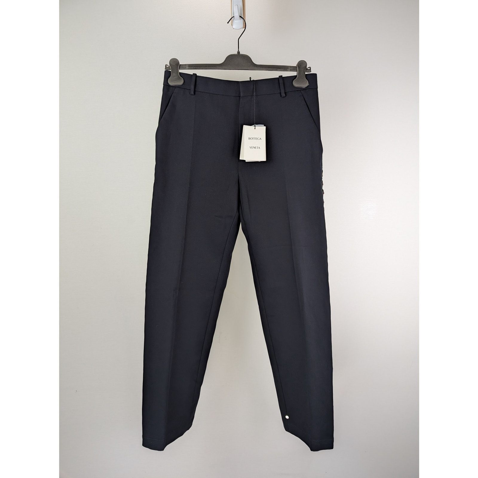 Bottega Veneta o1rshd1 Double Cotton Canvas Trousers in Space Black Size US 34 / EU 50 - 1 Thumbnail