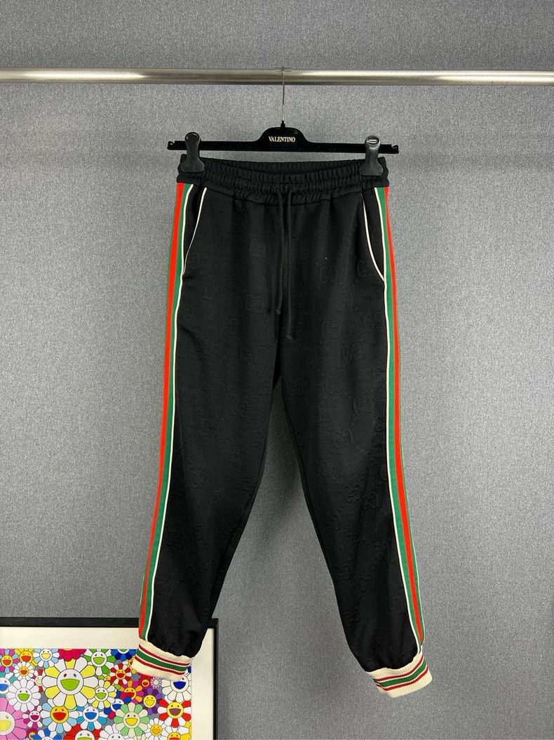 Gucci Gucci Size S Dark pattern old flower full LOGO trousers 25 Size US 30 / EU 46 - 1 Thumbnail