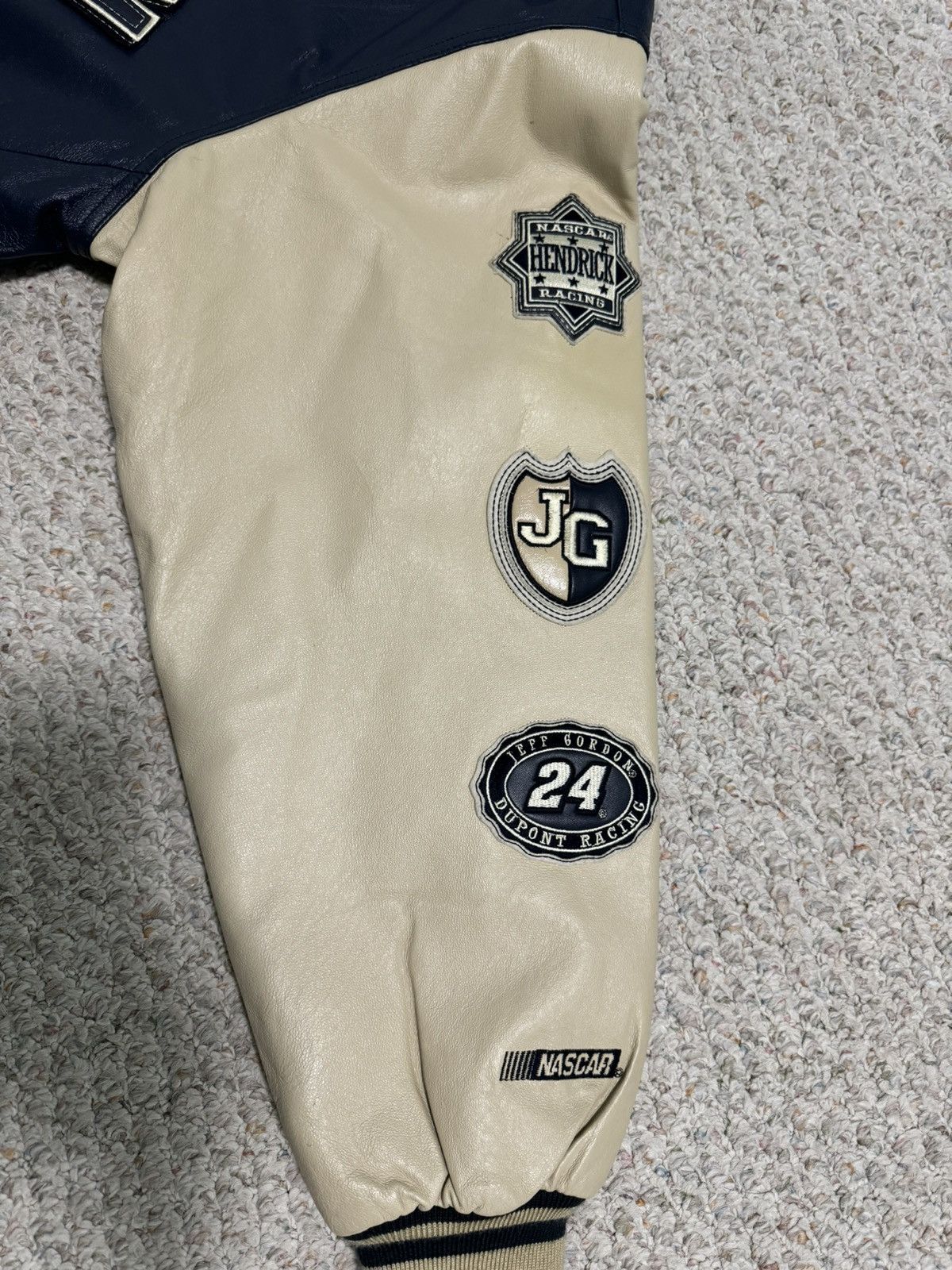 Chase Authentics *RARE* Vintage Jeff Gordon Leather Race Car Jacket Size US L / EU 52-54 / 3 - 6 Thumbnail