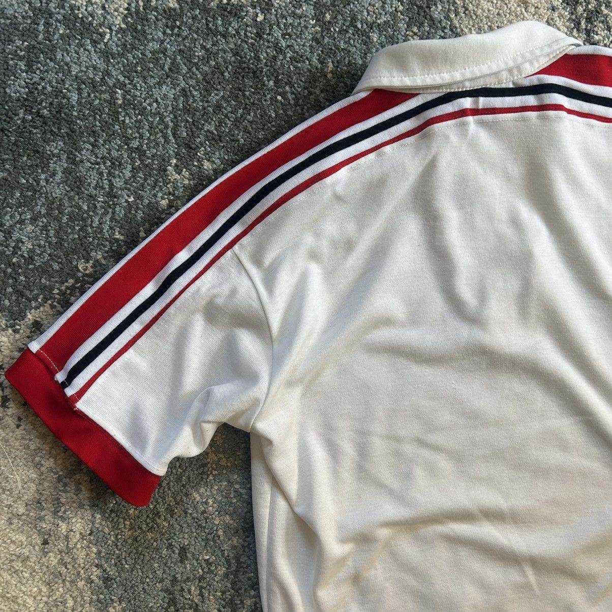 Vintage 70s UNiVERSiTY iSSUE NEBRASKA KNiT POLO COLLAR SHiRT UNL UNO Size US L / EU 52-54 / 3 - 13 Thumbnail