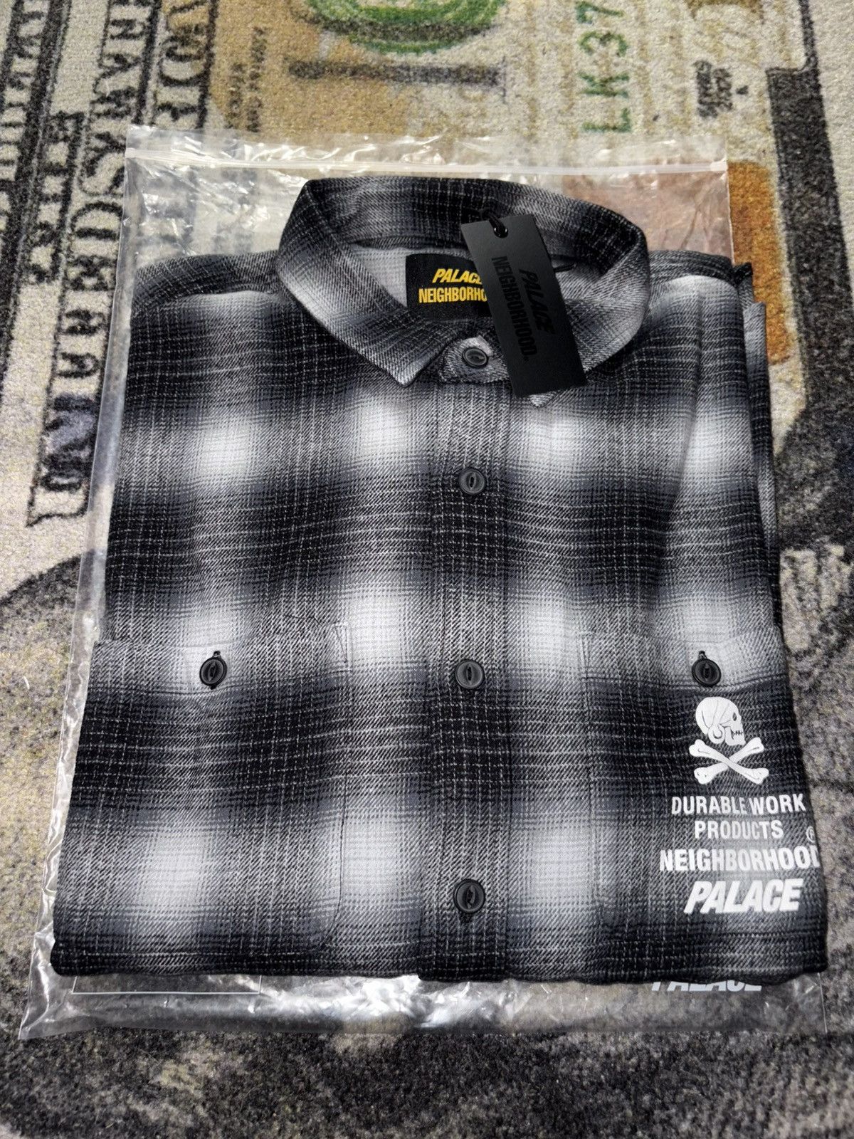 Palace Palace x Neighborhood Button Up Shirt Grey Ombre