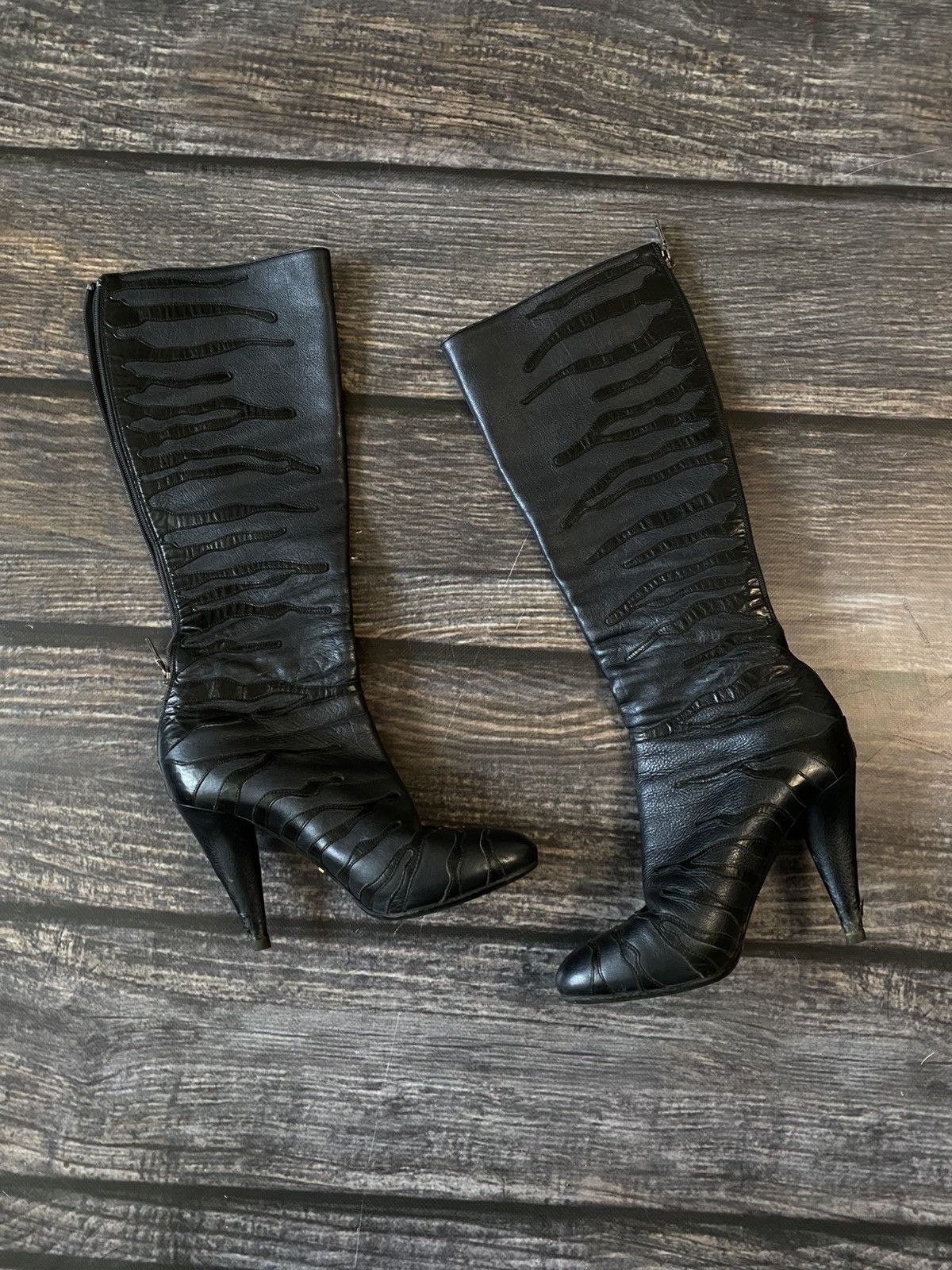 Prada Prada Gothic Avant Garde Leather Heels Size US 6 / IT 36 - 1 Thumbnail
