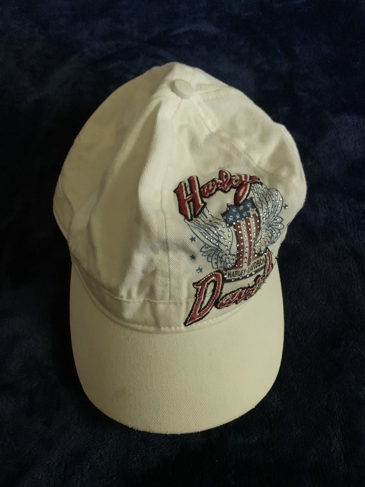 Harley Davidson × Vintage Harley Davidson Hat Vintage Streetwear Rhinestone Fashion Size ONE SIZE - 3 Thumbnail