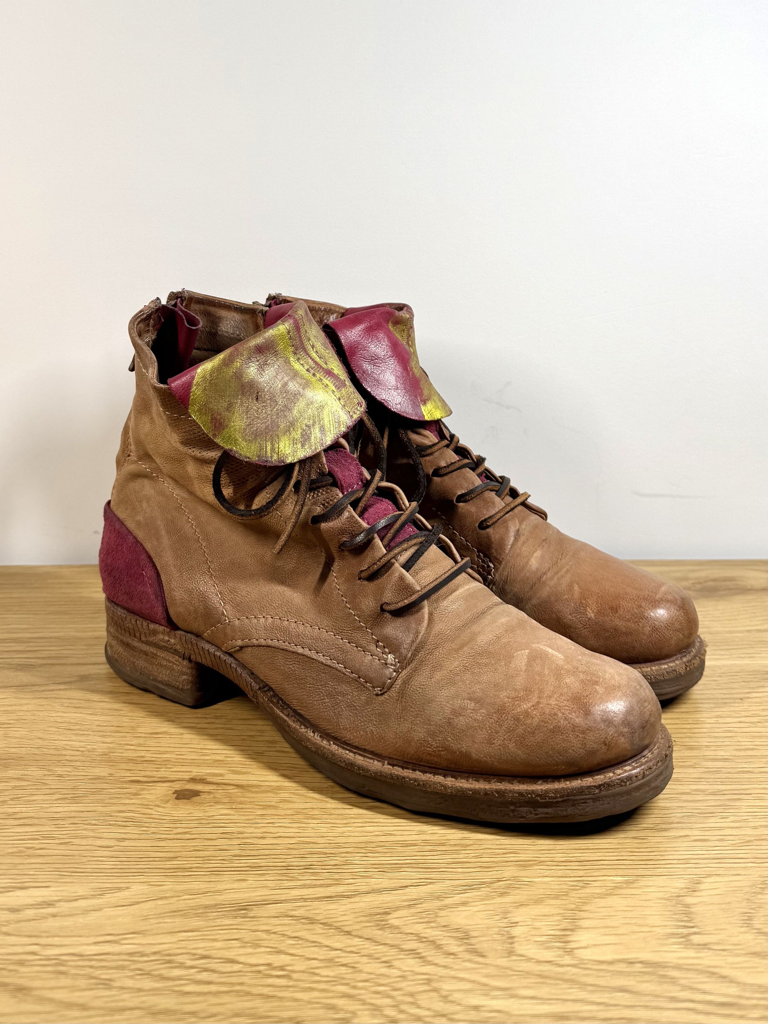 A.S.98 A.S. 98 Combat Boots Brown Leather EU 40 Size US 7 / EU 40 - 4 Thumbnail