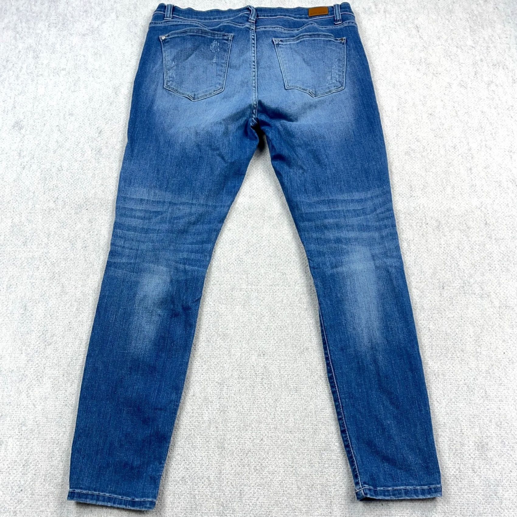 Vintage Judy Blue Jeans Women XL Skinny Fit Med Wash Faded Pants Stretch Size 40" / US 18 - 2 Thumbnail