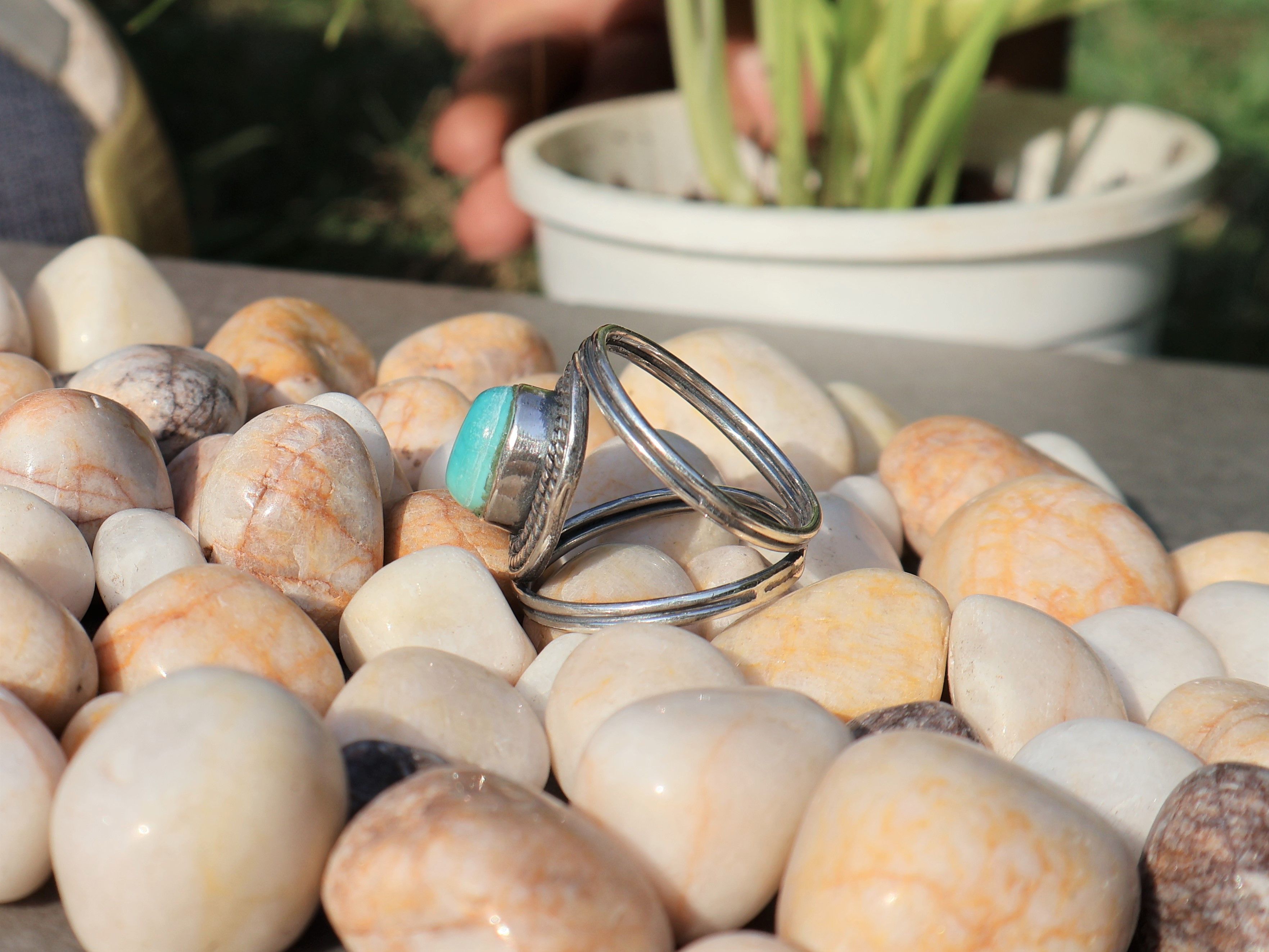 Handmade Natural Turquoise Ring, 925 Silver Handmade Unique Jewelry, Size ONE SIZE - 3 Thumbnail