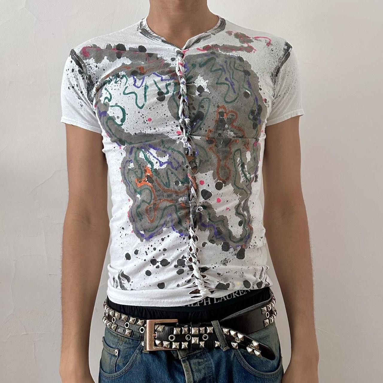 Hanes ASTROBOI* 'Multicolor' White Braided Graphic T-shirt -Medium Size US M / EU 48-50 / 2 - 1 Thumbnail
