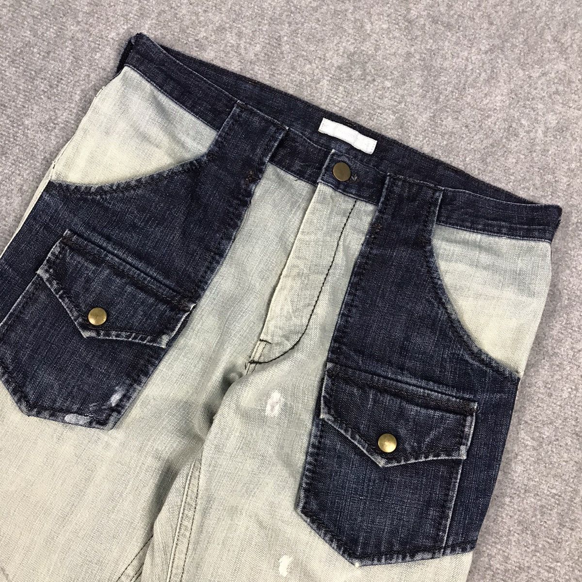 Number (N)ine NUMBER NIME LIGHT DENIM BUSHPANTS DISTRESS JEANS Size US 30 / EU 46 - 6 Thumbnail