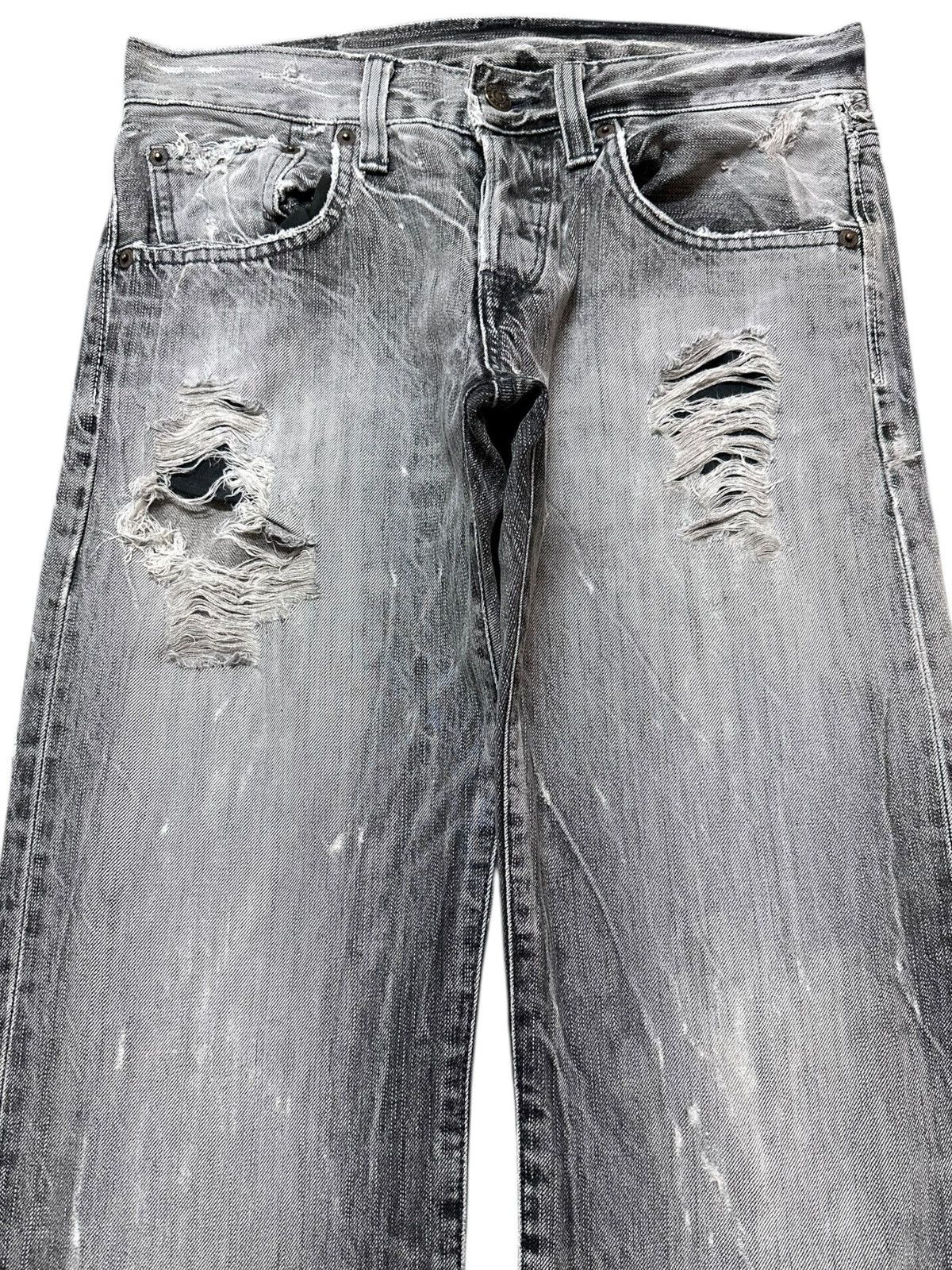 Edwin Vintage Edwin Black Faded Ripped Grunge Distressed Denim Size US 30 / EU 46 - 2 Thumbnail