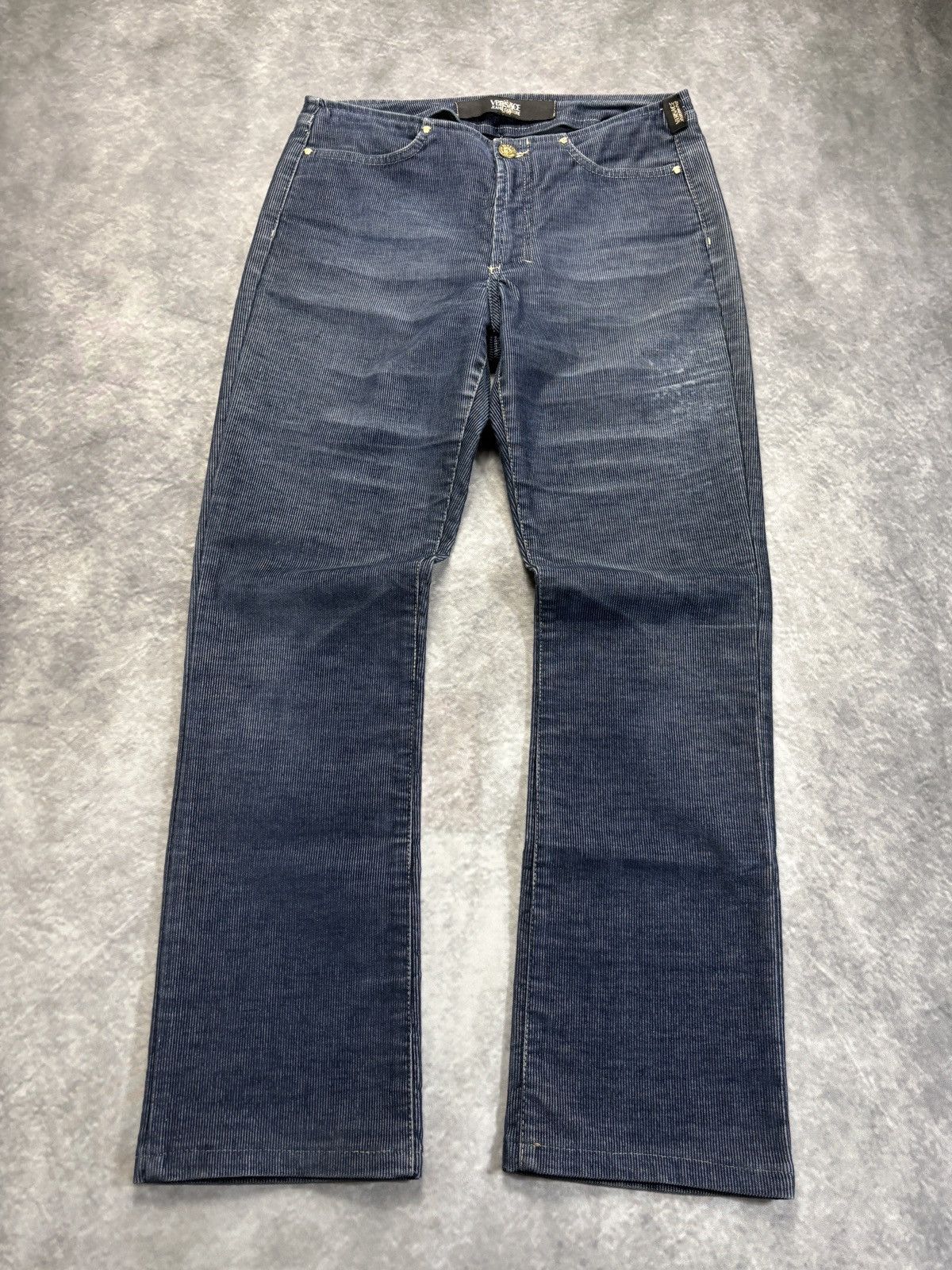 Versace × Versace Jeans Couture × Vintage Vintage Versace Jeans Couture Corduroy Trousers 1990s 2000s Size 28" / US 6 / IT 42 - 16 Thumbnail