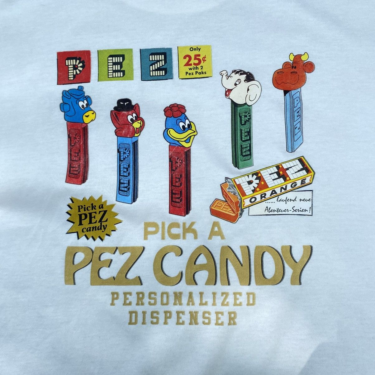Designer × Vintage PES White Tee with Blue Logo Embroidery & Graphic Back Print Size US XXL / EU 58 / 5 - 15 Thumbnail