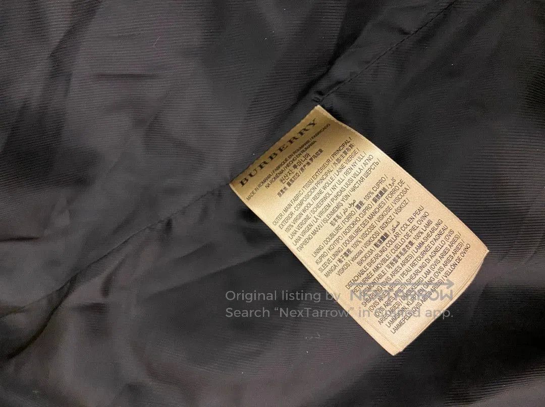 Burberry black wool coat with removable fur collar. Size US M / EU 48-50 / 2 - 6 Thumbnail