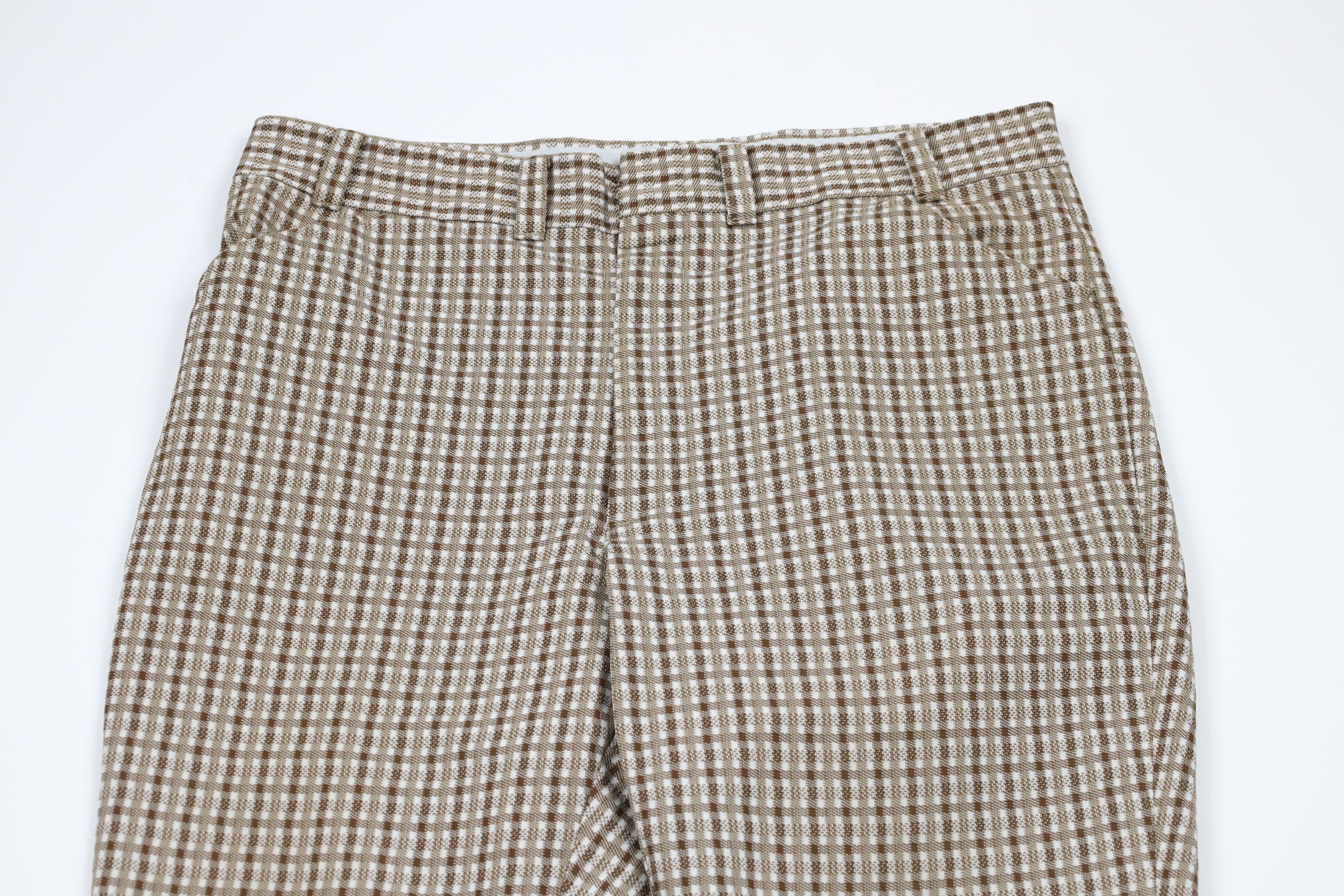 Vintage Vintage 70s Streetwear Knit Bell Bottoms Pants Plaid USA Size US 40 / EU 56 - 2 Thumbnail