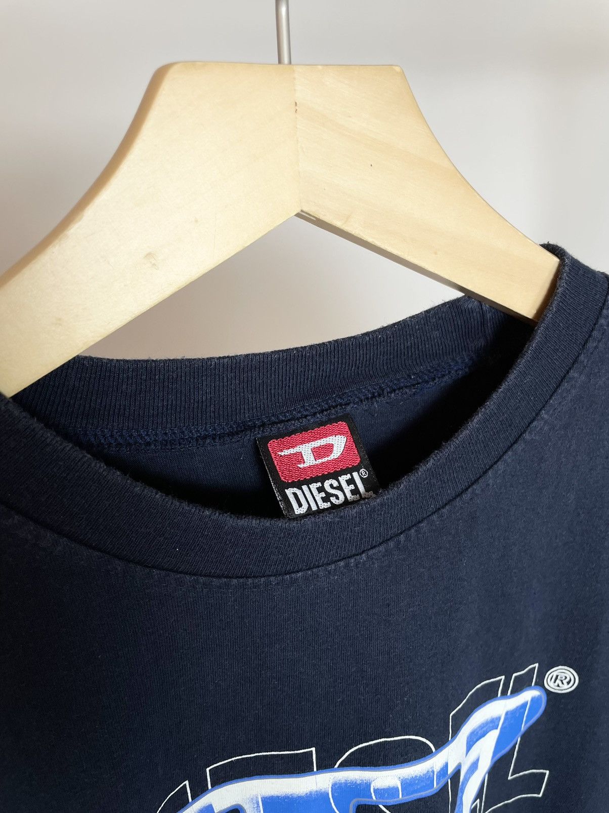 Diesel DIESEL 🥶 Vintage D logo dark blue punk tee t shirt Size US L / EU 52-54 / 3 - 5 Thumbnail