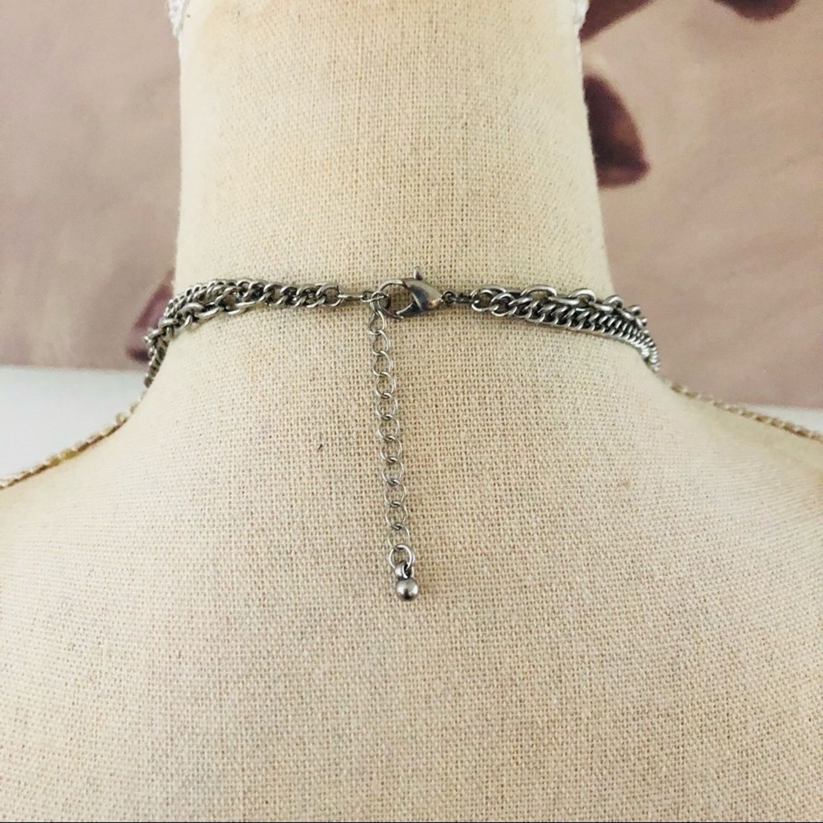 Jewelry Double strand gray marble stone medallion jewelry set Size ONE SIZE - 4 Thumbnail