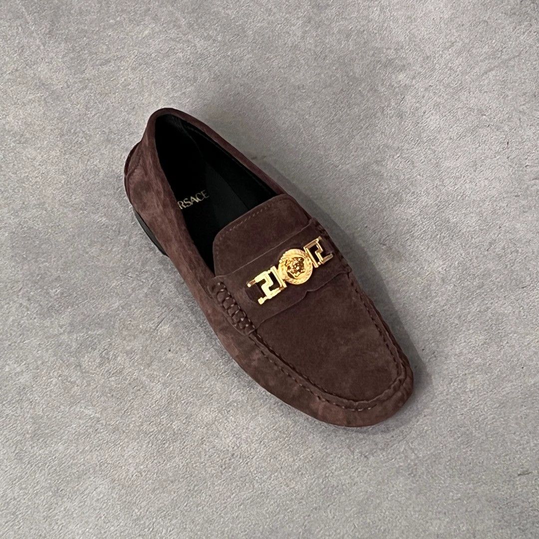 Versace VERSACE Brown Medusa Leather Loafers Size US 8 / IT 38 - 6 Thumbnail