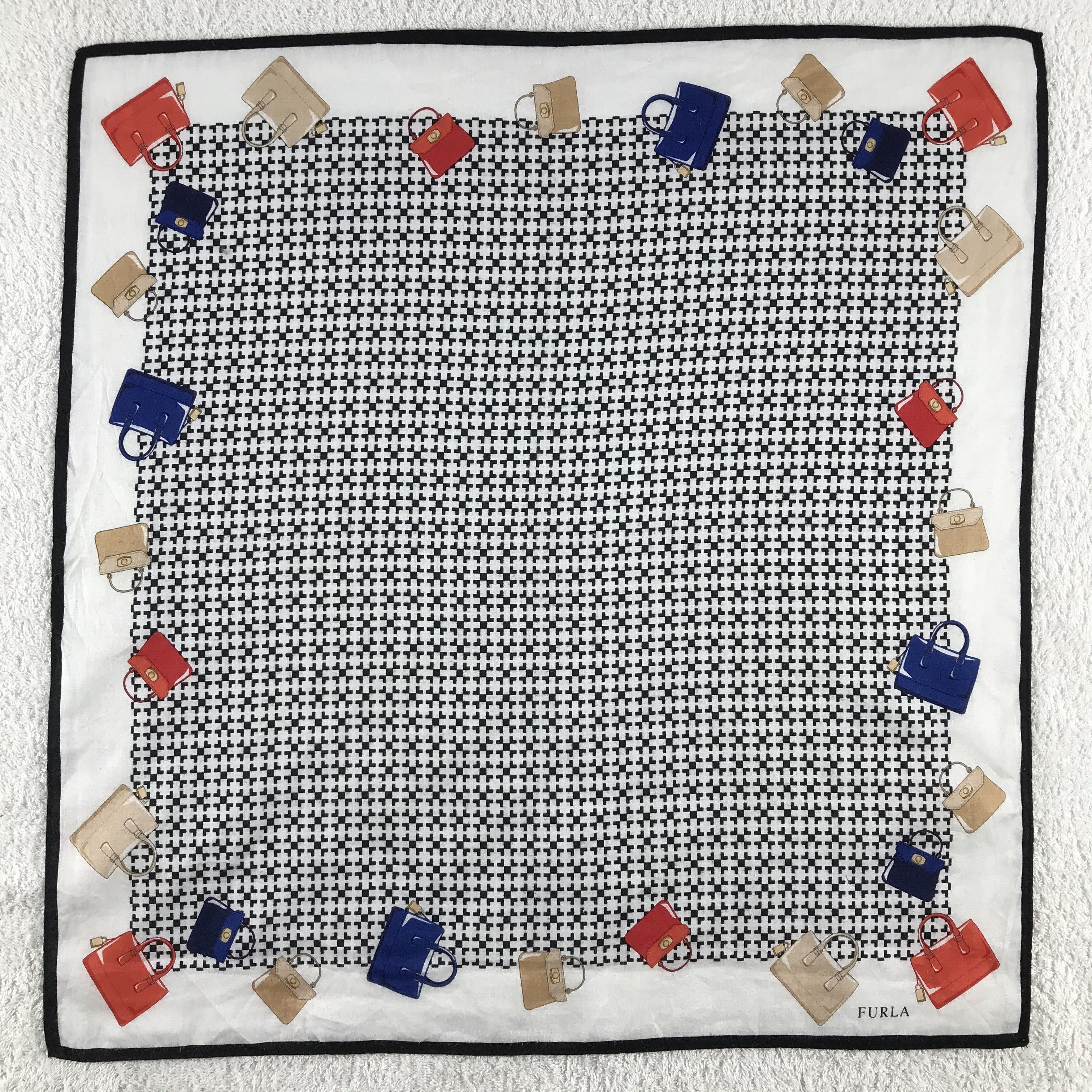 Furla × Vintage Furla Bandana / Handkerchief / Neckerchief - S141 Size ONE SIZE - 1 Thumbnail