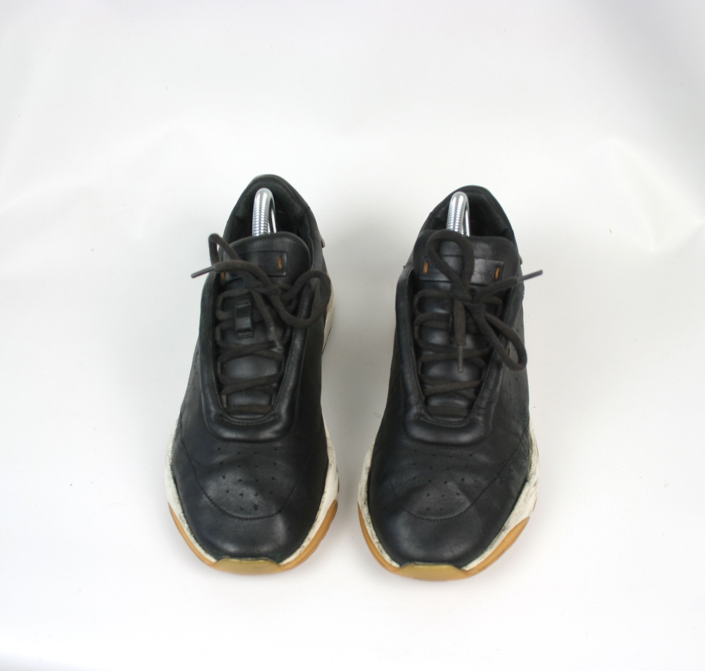 Santoni Distressed Leather Sneakers Size US 8 / EU 41 - 3 Thumbnail