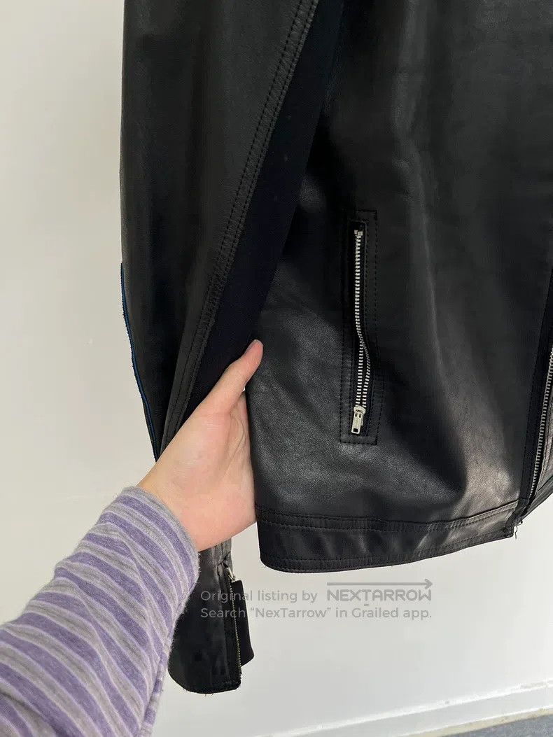 Yohji Yamamoto YOHJI YAMAMOTO Calfskin Curved Knife Biker Leather Jacket Size US L / EU 52-54 / 3 - 4 Thumbnail