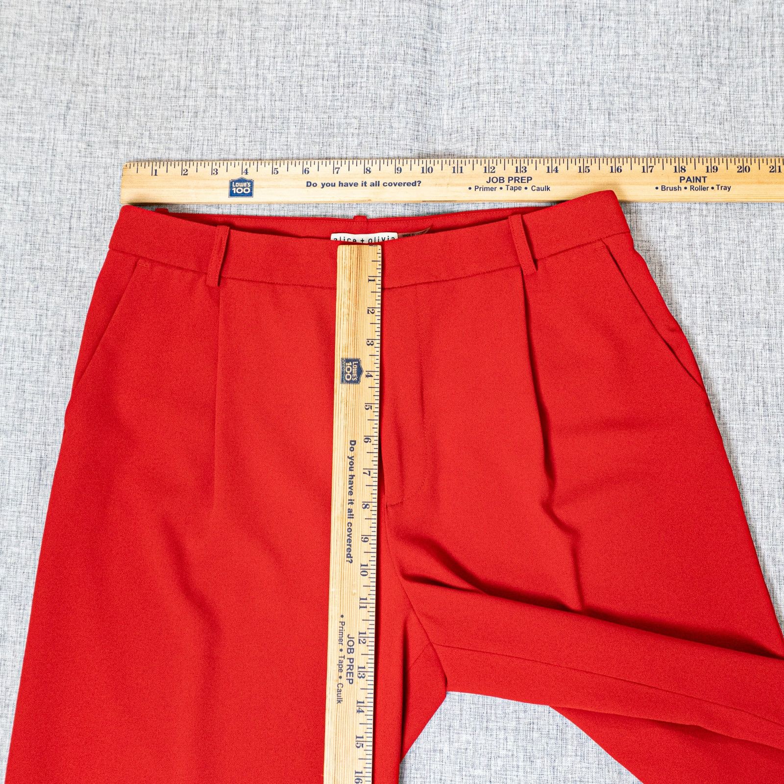 Alice + Olivia Alice + Olivia Eric Wide Leg Pants in Ruby Red Size 12 Size 34" / US 12 / IT 48 - 5 Thumbnail