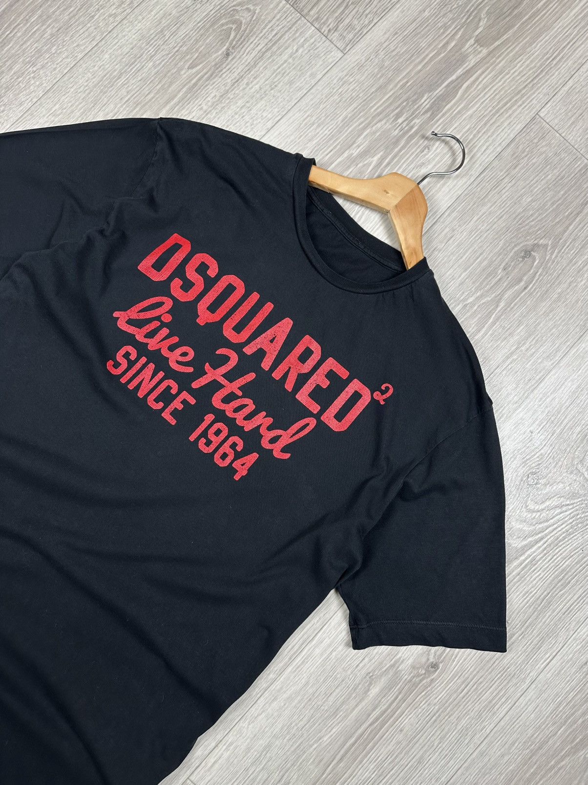 Dsquared2 Dsquared2 Big Logo Live Hard Print T-Shirt Size US XL / EU 56 / 4 - 2 Thumbnail
