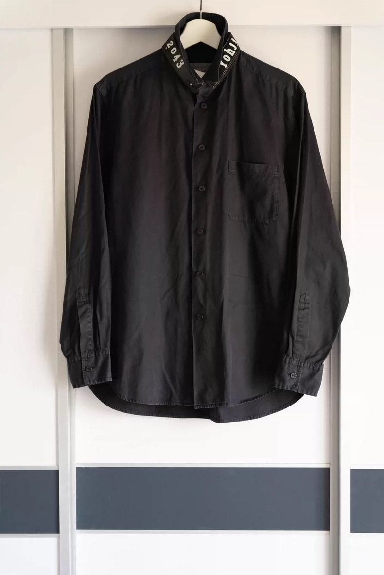 Yohji Yamamoto Yohji Yamamoto 08aw Centennial Leather Collar Shirt Size US M / EU 48-50 / 2 - 1 Thumbnail