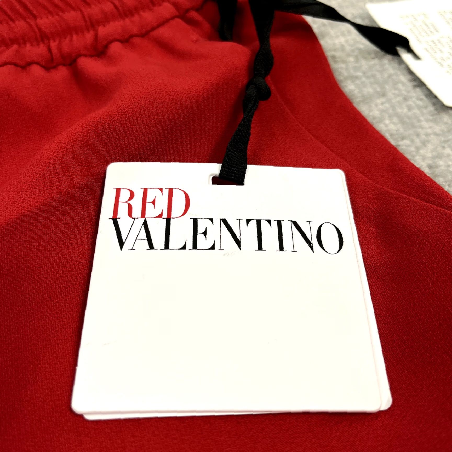 VINTAGE Red Valentino Pants Womens 38 Dress Trousers High Waist Tapered Leg Workwear Solid Red Spring Womens