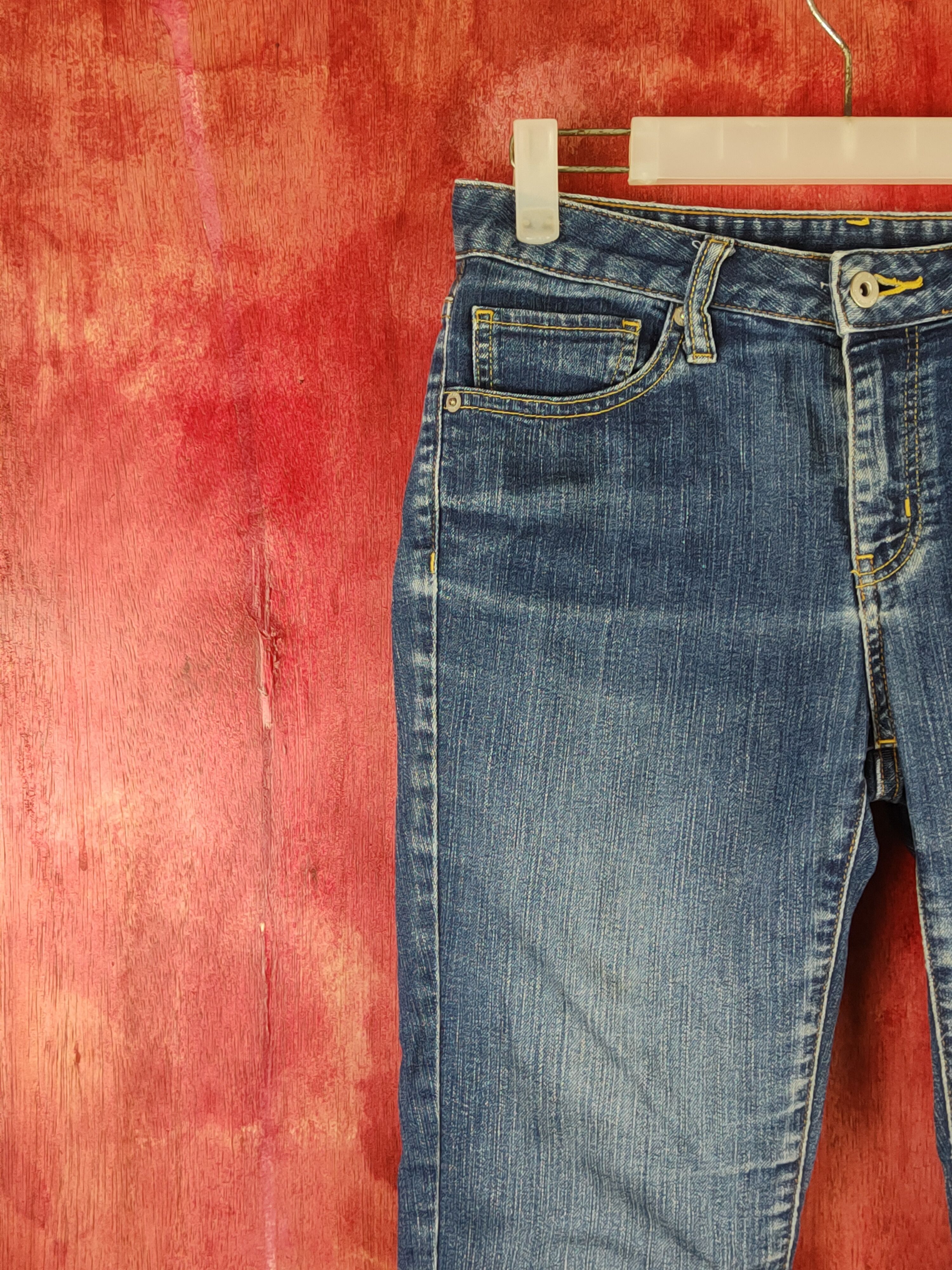 GU × Japanese Brand GU Blue Distressed Ripped Jeans #S1773 Size 26" / US 2 / IT 38 - 3 Thumbnail