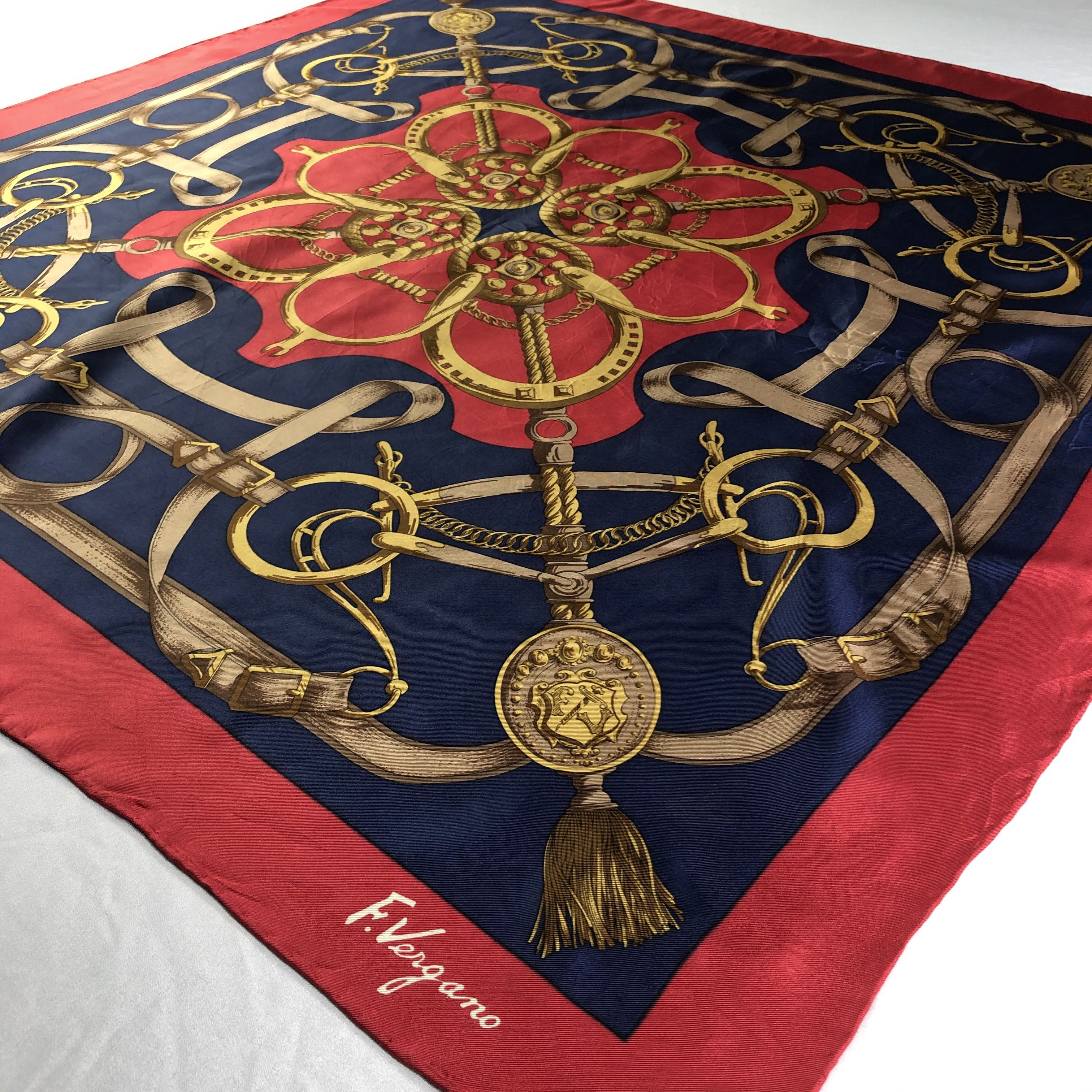 Vintage Vintage F.Vergano Silk Scarf Size ONE SIZE - 4 Thumbnail