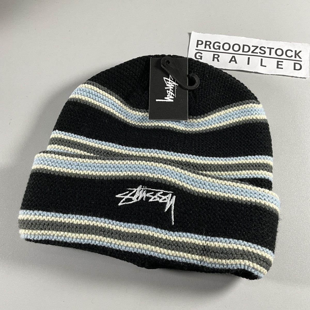 ★STUSSY★STUSSY STRIPED CUFF BEANIE Stüssy Cuff Basic Striped Beanie Lime