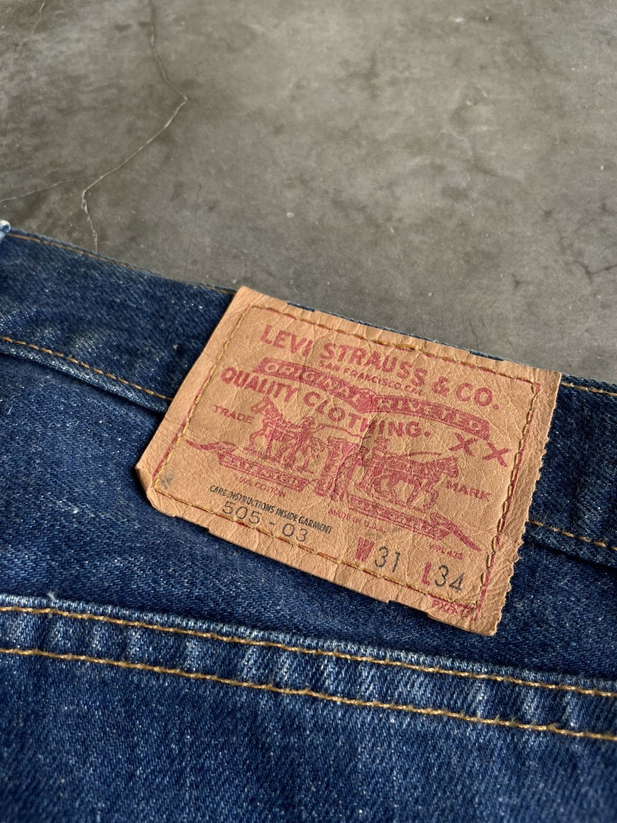 Levi's × Vintage Levis 505 03 90s Made in USA #379 Size US 32 / EU 48 - 6 Thumbnail